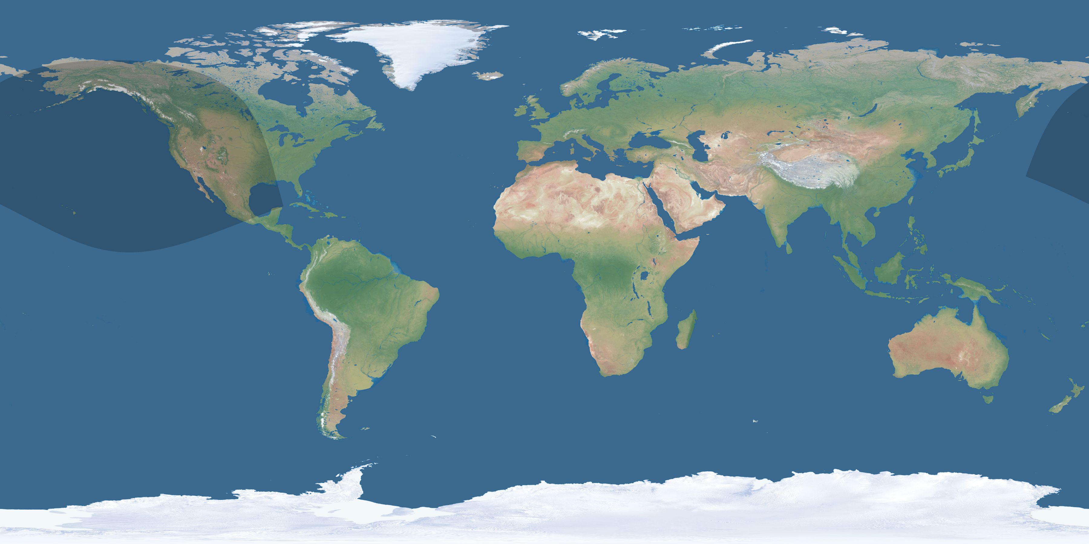 Map of the umbra and penumbra path of the solar eclipse of 11/24/2068