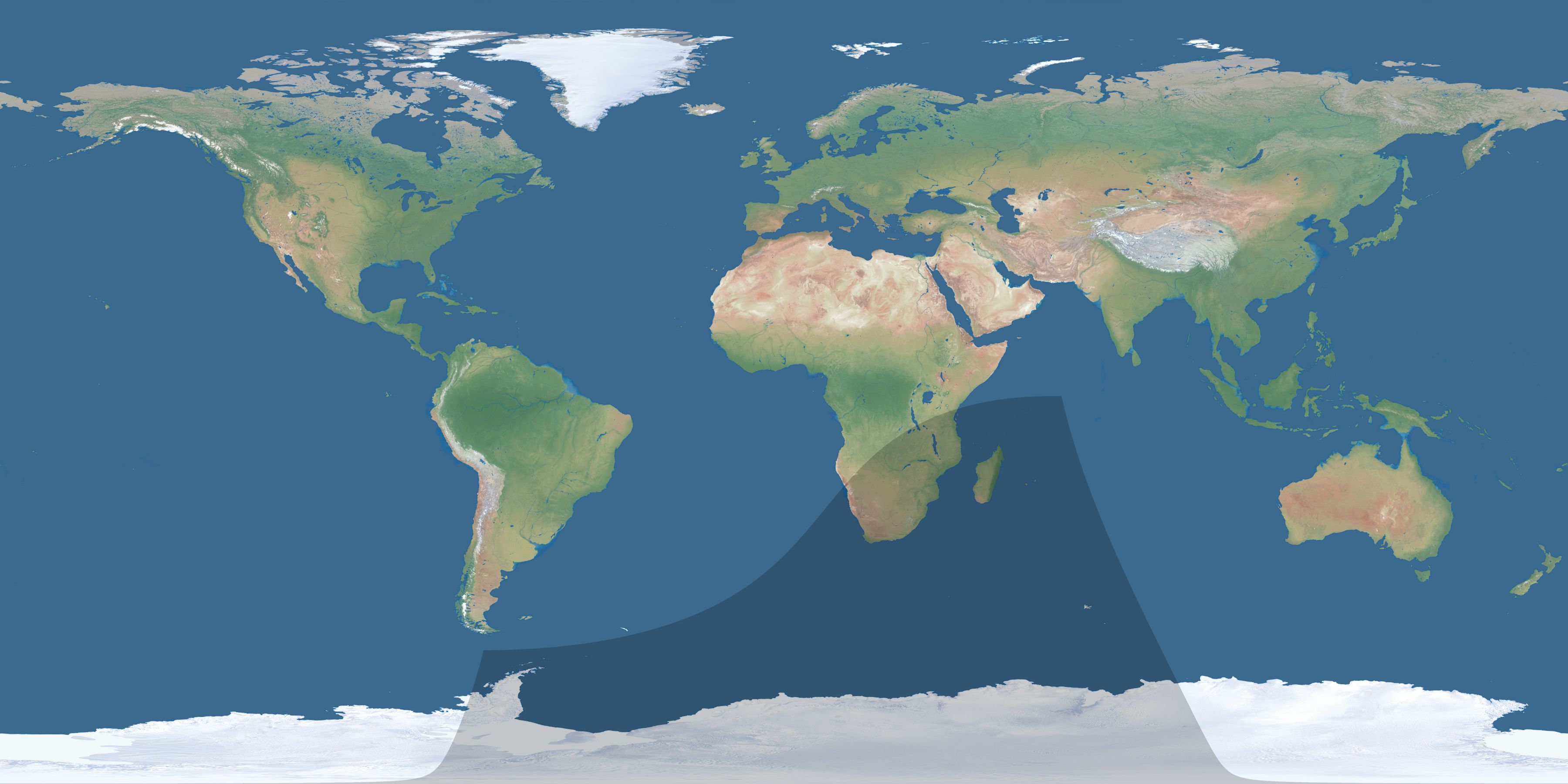 Map of the umbra and penumbra path of the solar eclipse of 03/21/2080