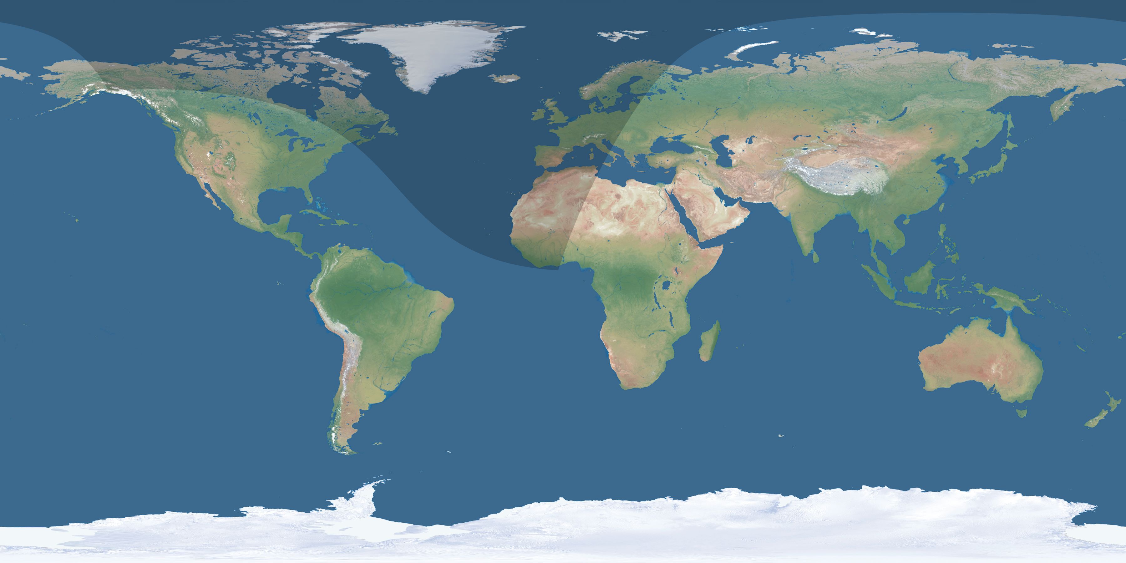 Map of the umbra and penumbra path of the solar eclipse of 09/13/2080