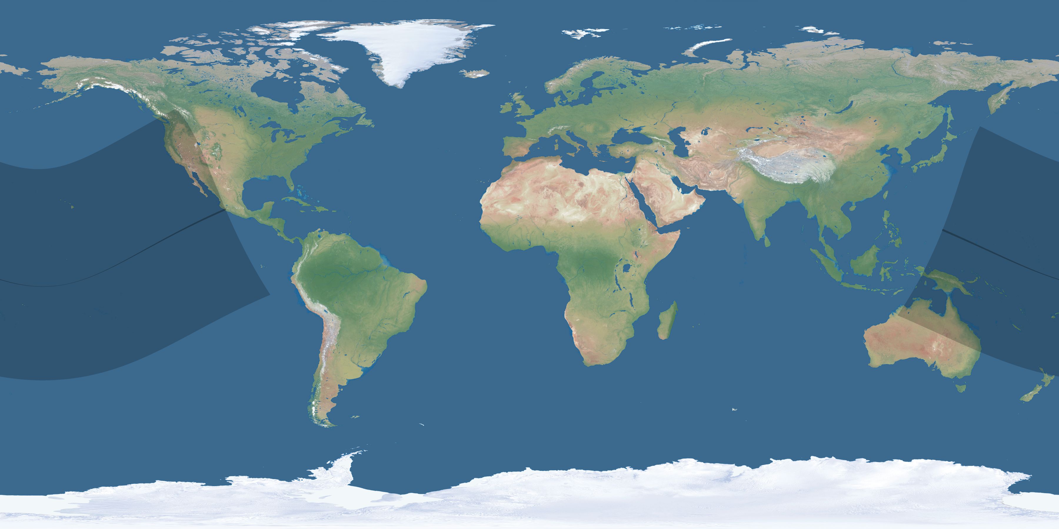 Map of the umbra and penumbra path of the solar eclipse of 12/16/2085
