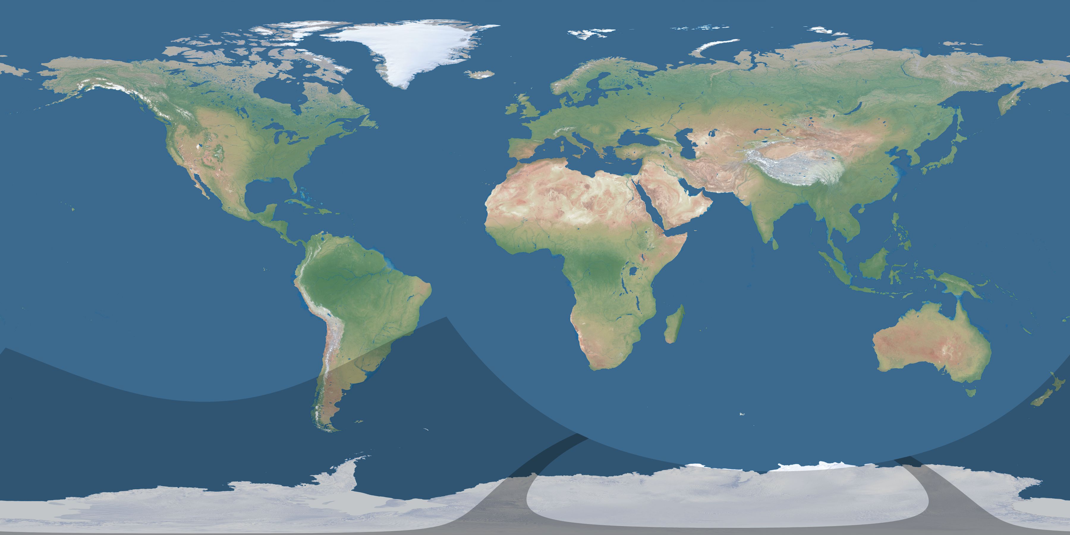 Map of the umbra and penumbra path of the solar eclipse of 01/16/2094