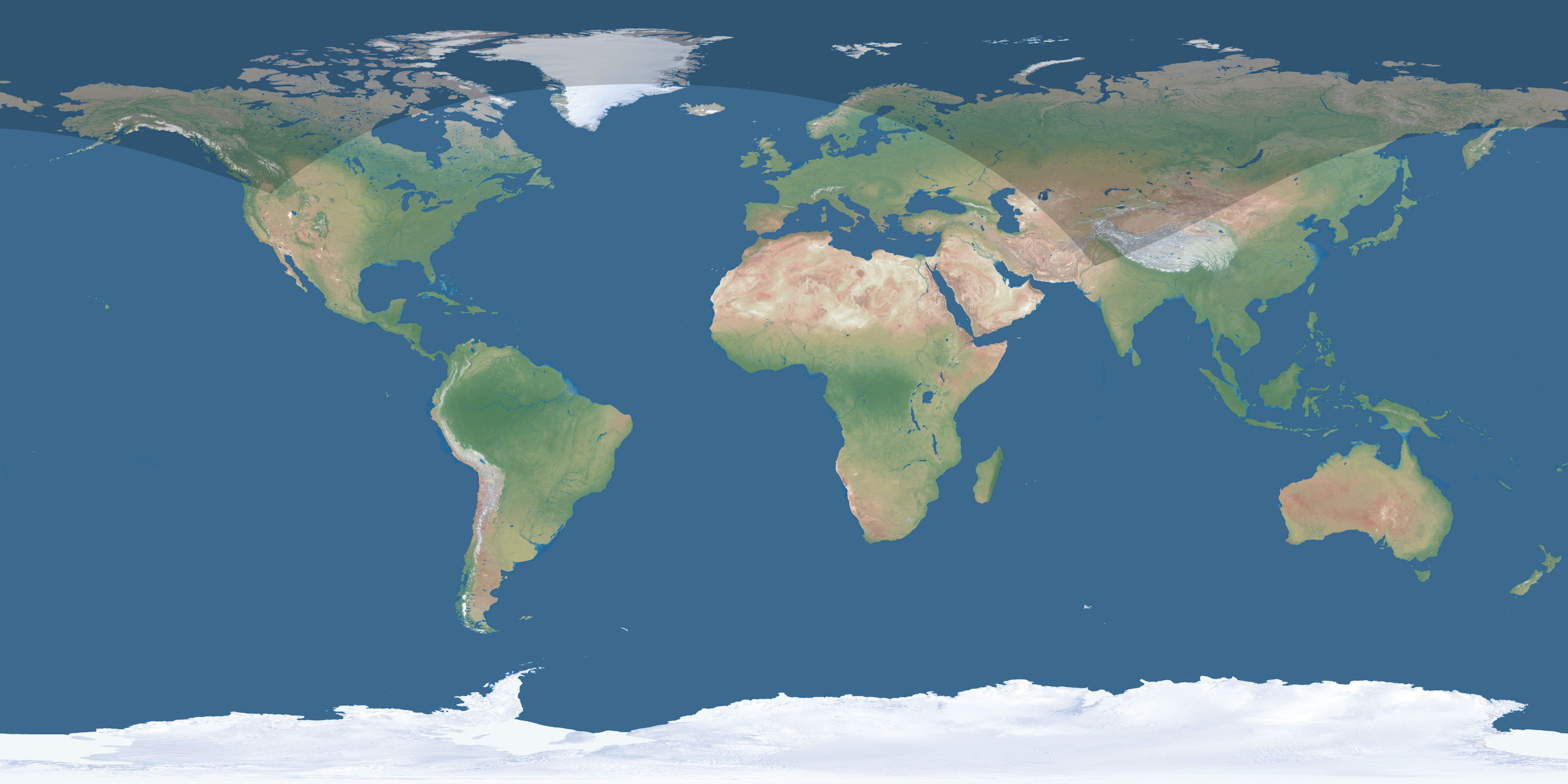 Map of the umbra and penumbra path of the solar eclipse of 05/14/2105