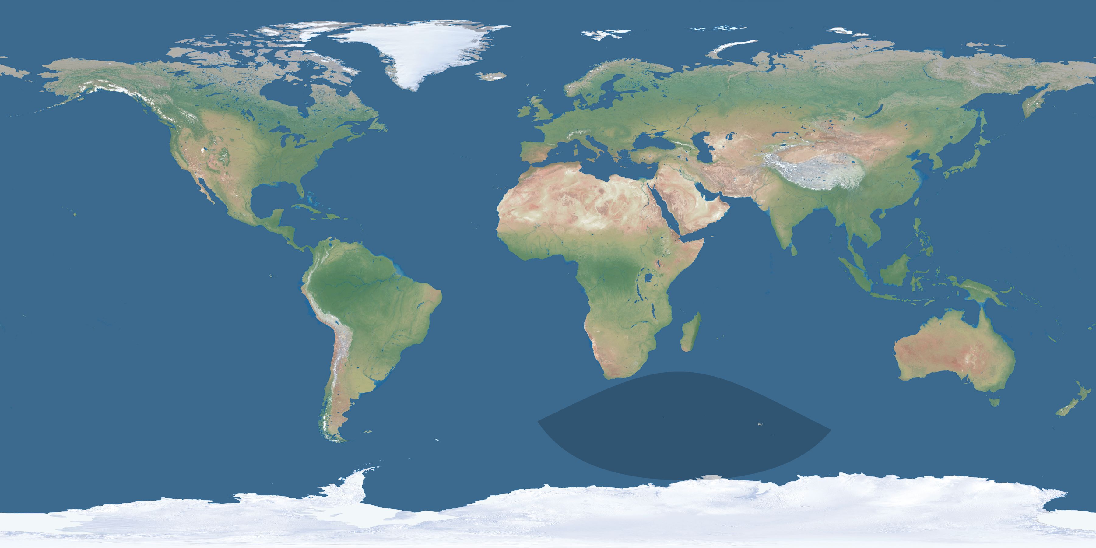 Map of the umbra and penumbra path of the solar eclipse of 06/12/2105