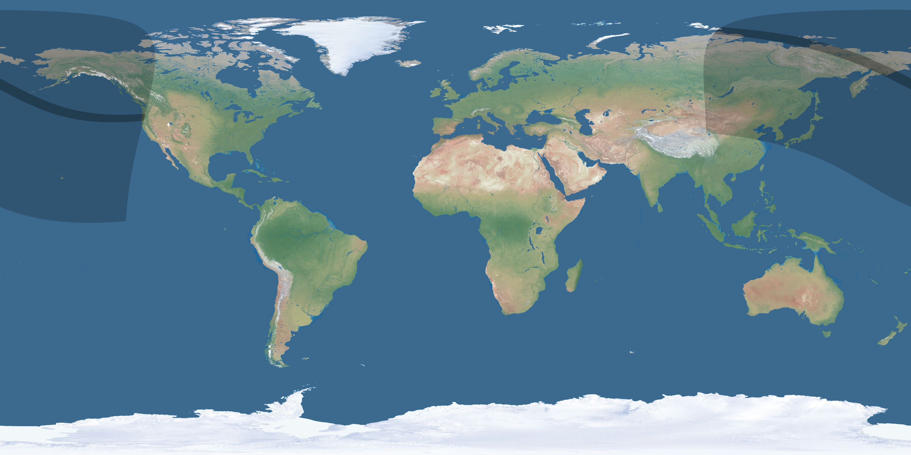 Map of the umbra and penumbra path of the solar eclipse of 10/05/2108