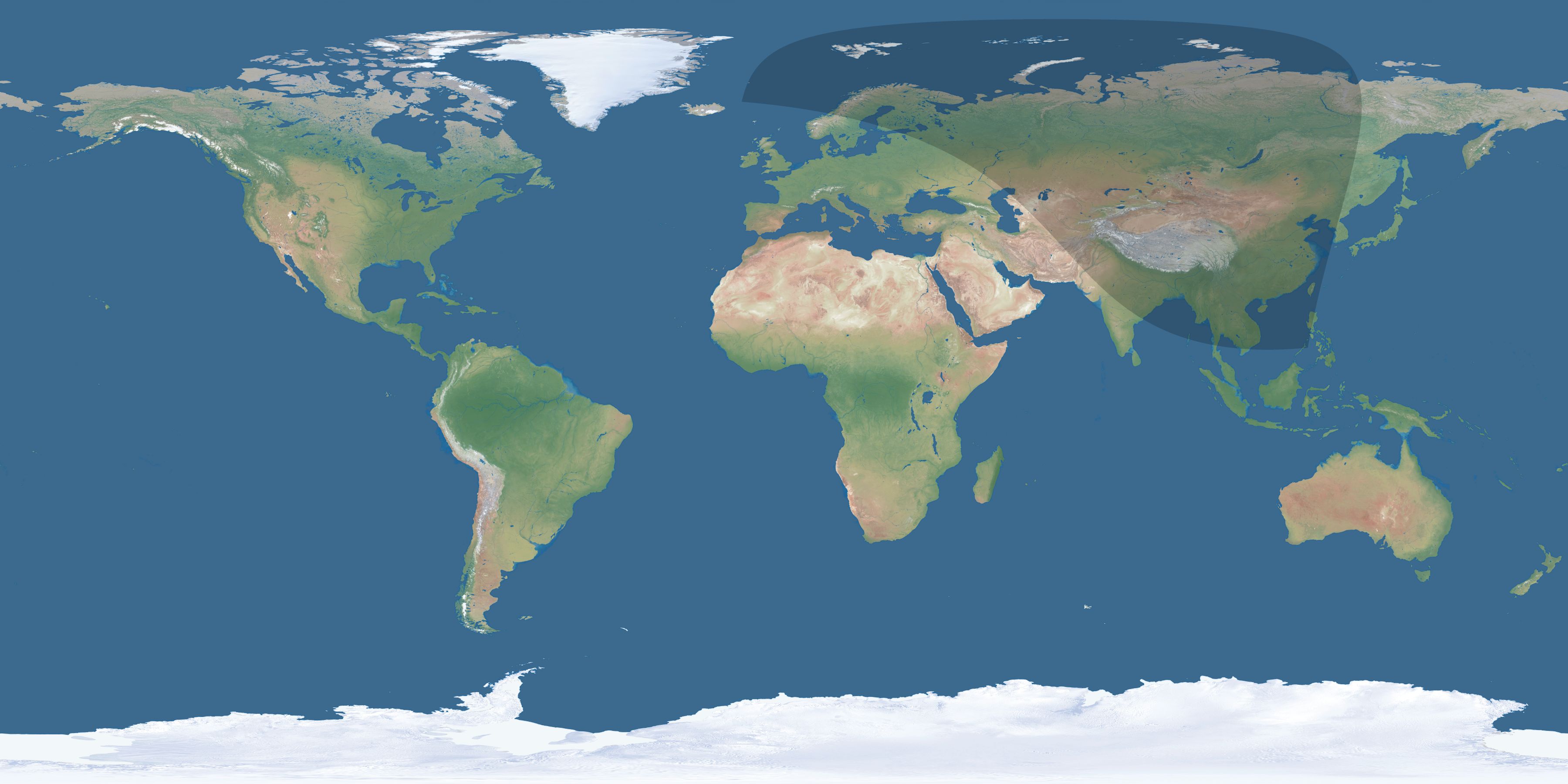 Map of the umbra and penumbra path of the solar eclipse of 10/06/2116
