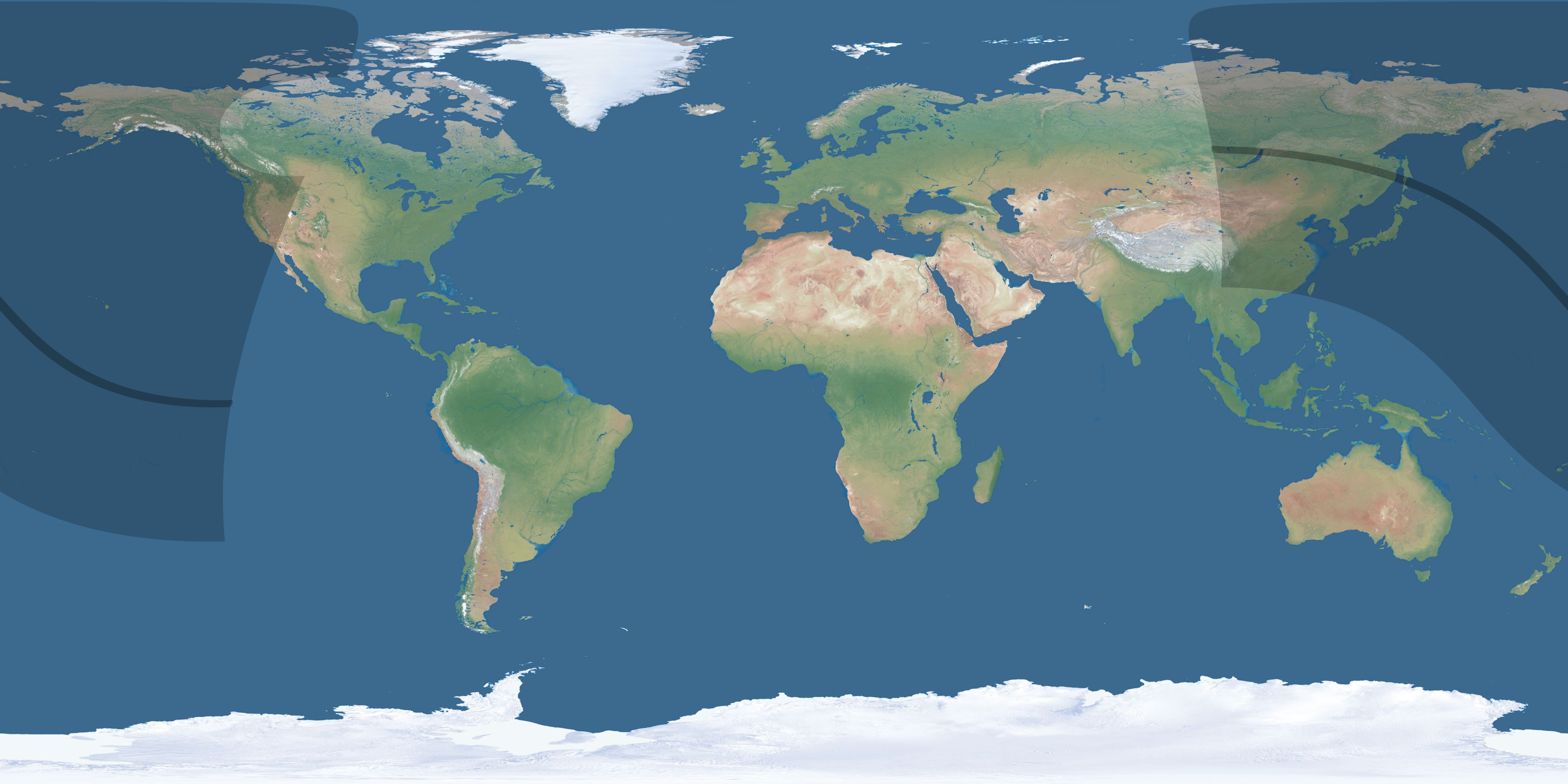 Map of the umbra and penumbra path of the solar eclipse of 09/26/2117