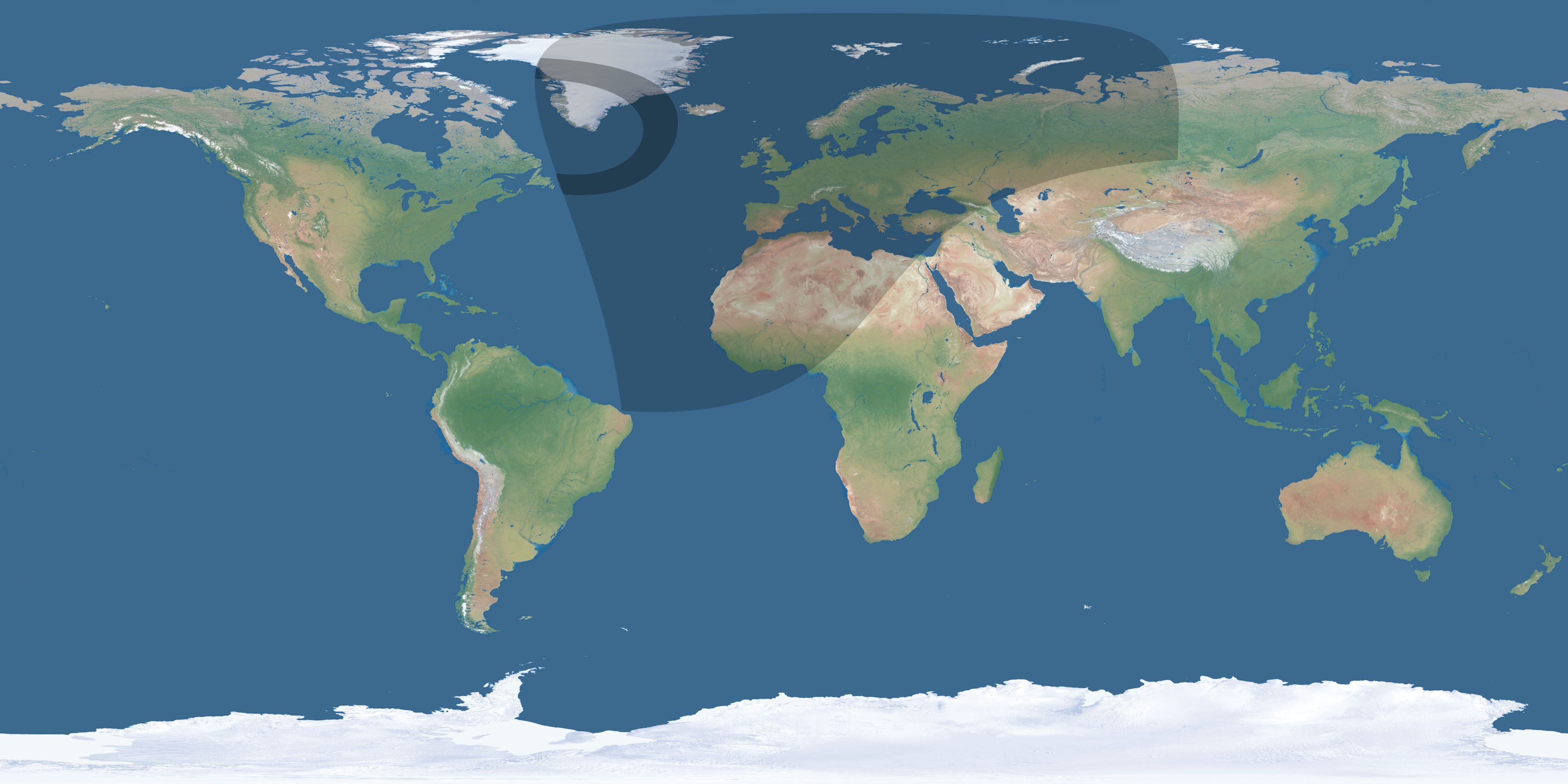 Map of the umbra and penumbra path of the solar eclipse of 03/11/2119