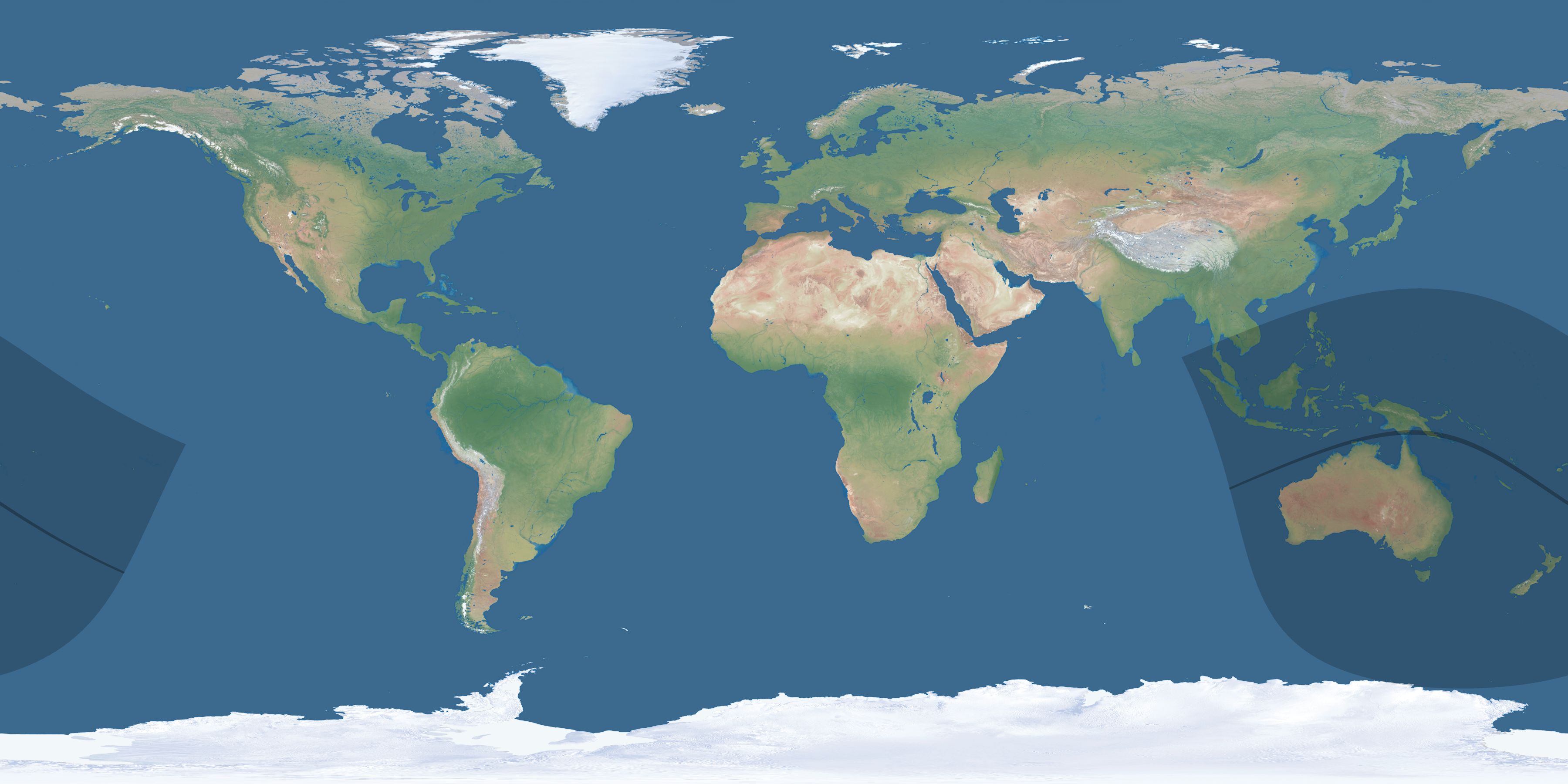 Map of the umbra and penumbra path of the solar eclipse of 07/04/2122