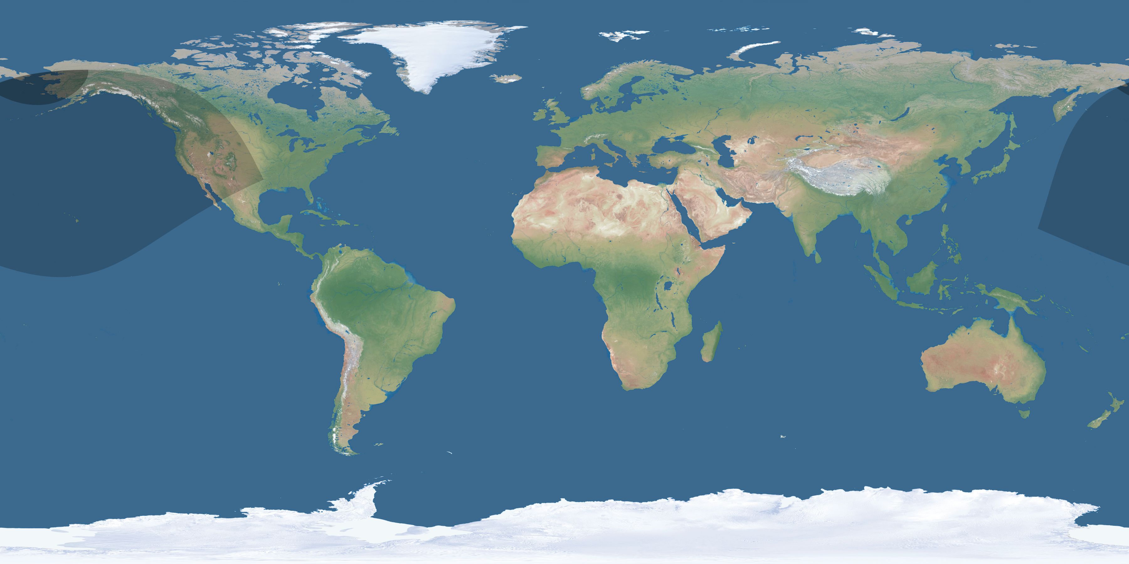 Map of the umbra and penumbra path of the solar eclipse of 12/28/2122