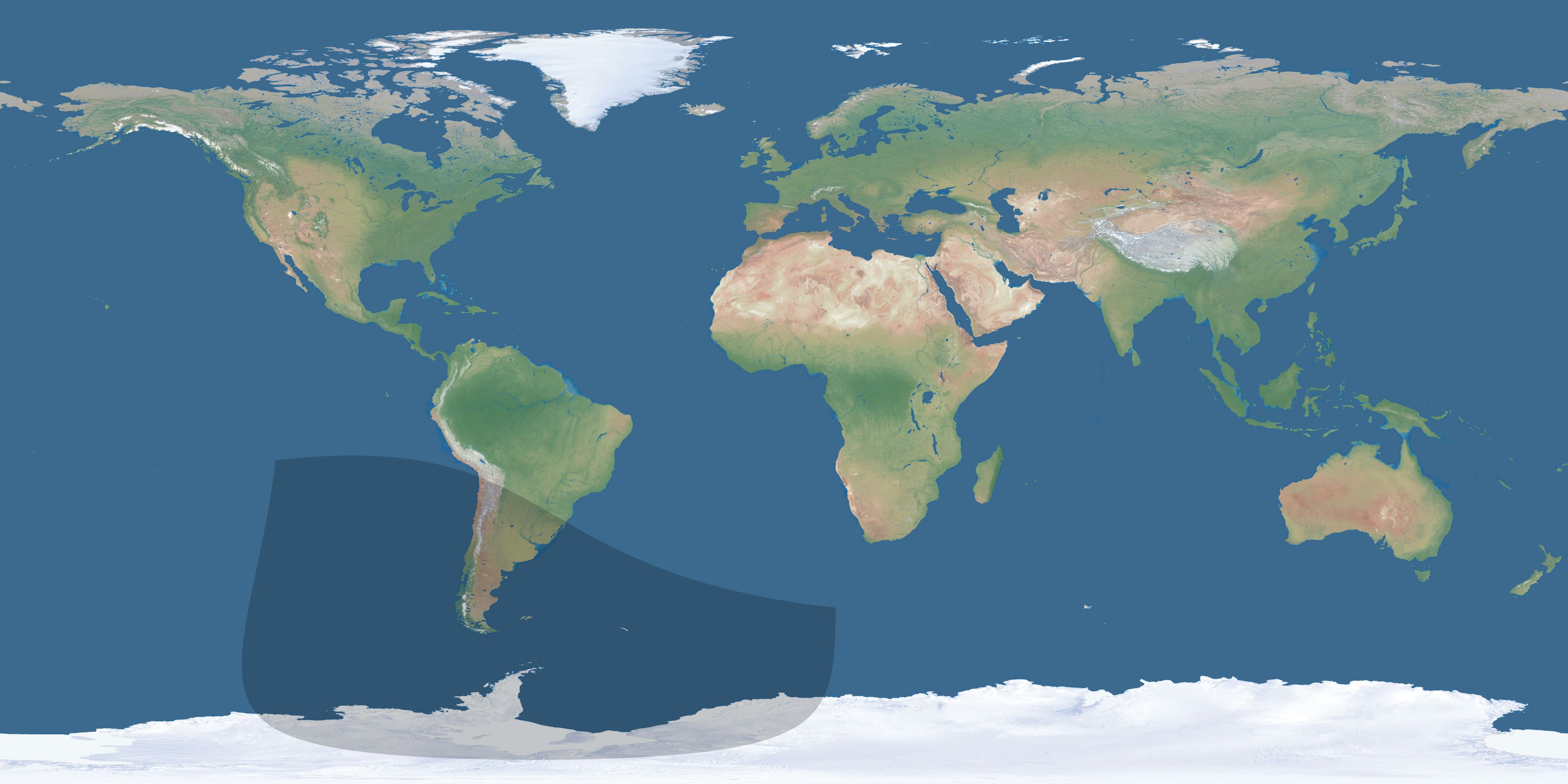 Map of the umbra and penumbra path of the solar eclipse of 09/06/2127