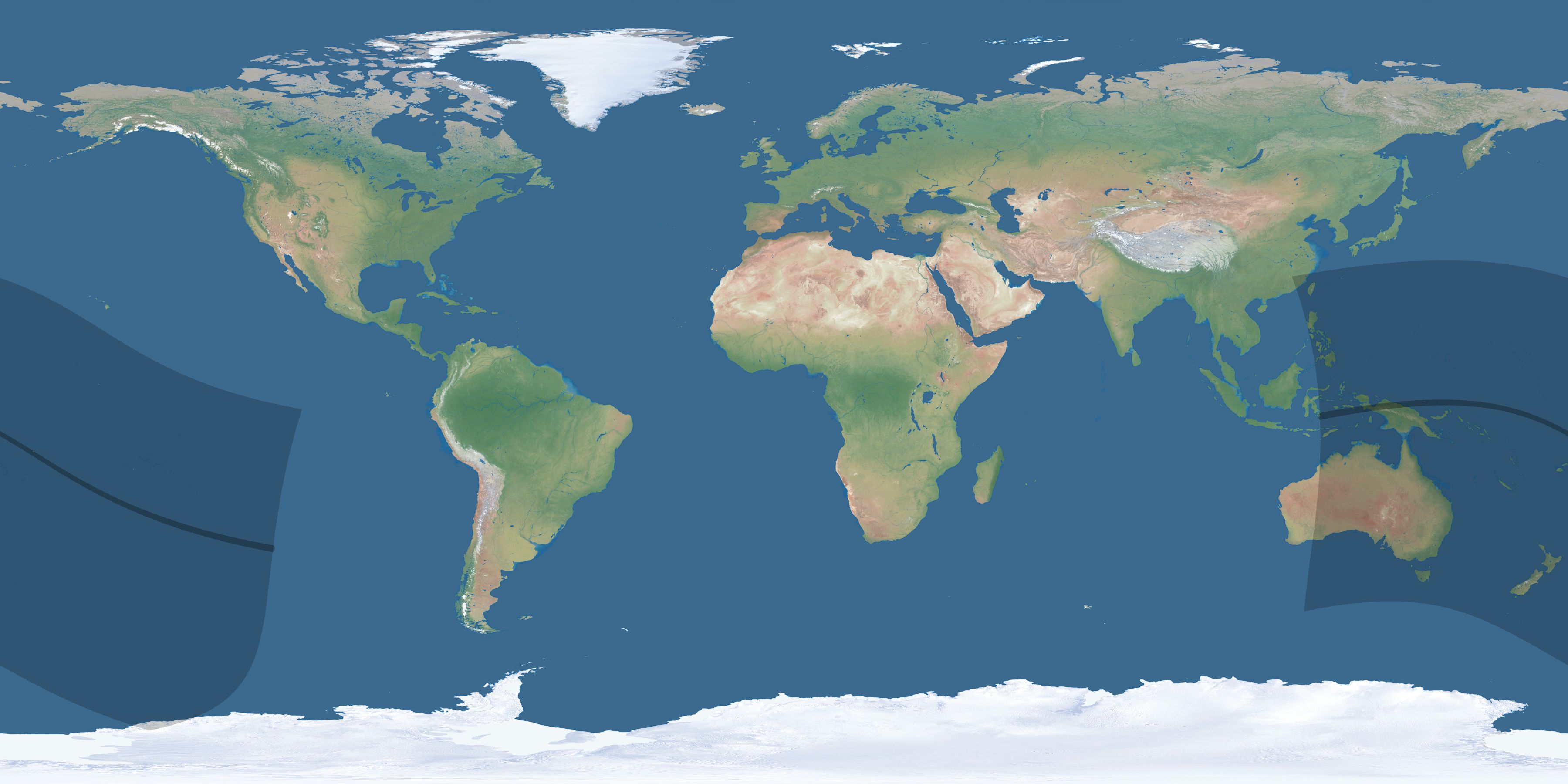 Map of the umbra and penumbra path of the solar eclipse of 08/25/2128