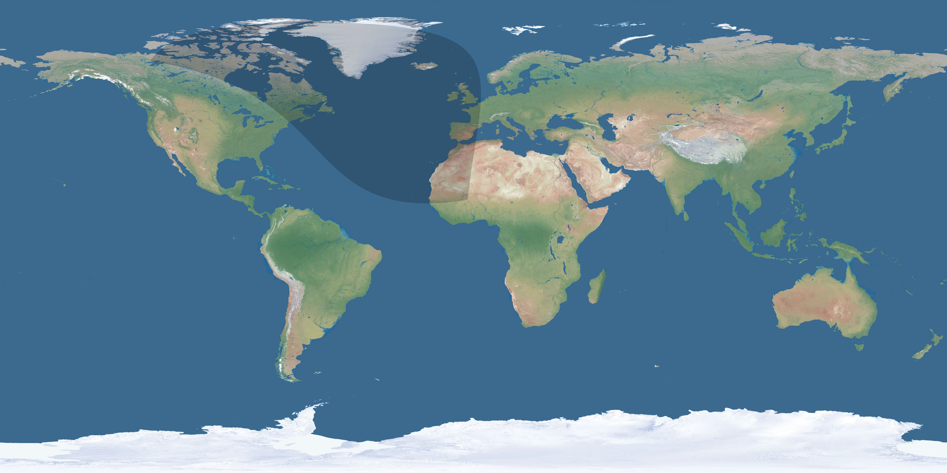 Map of the umbra and penumbra path of the solar eclipse of 10/17/2134