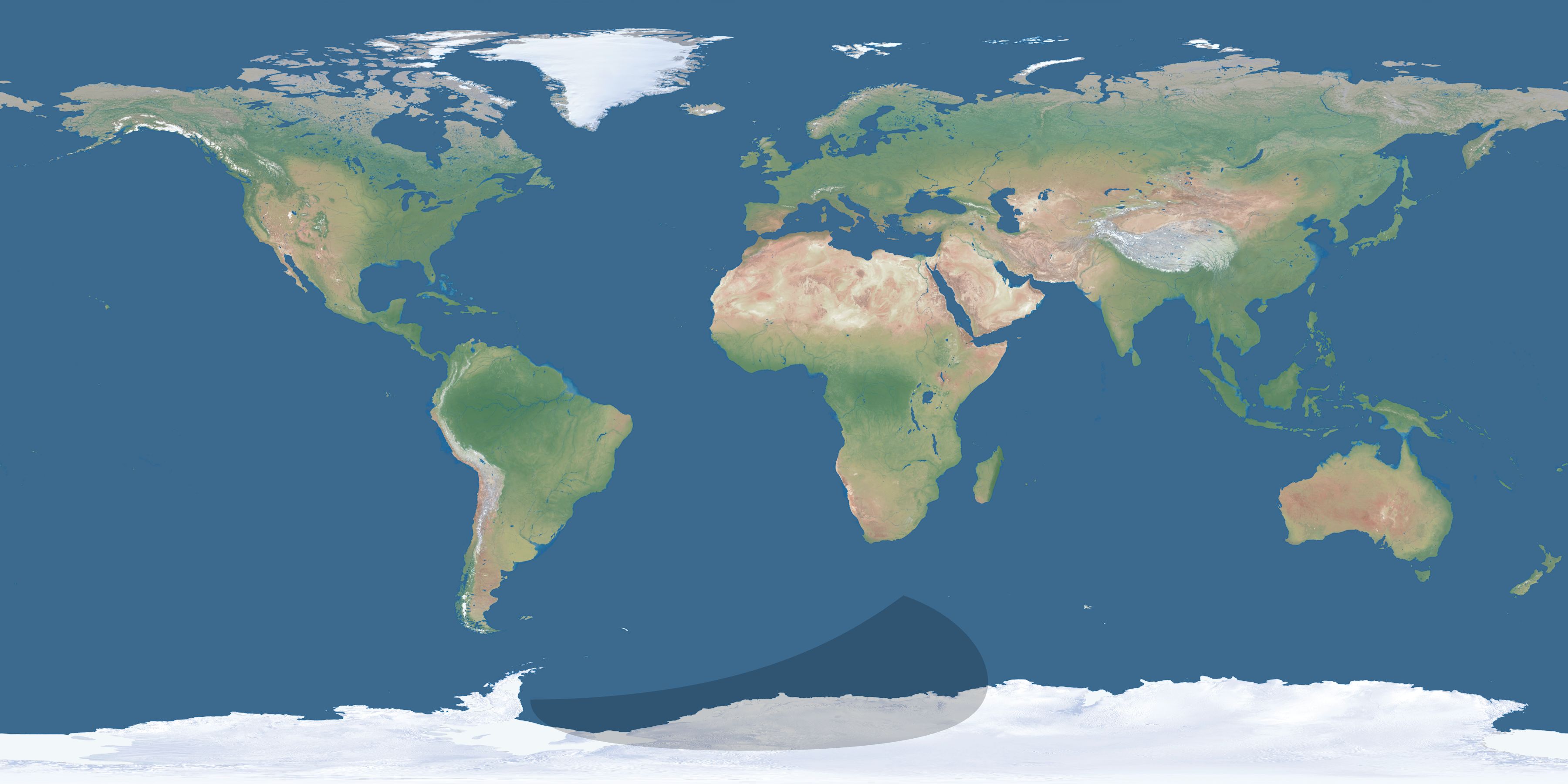 Map of the umbra and penumbra path of the solar eclipse of 11/16/2134
