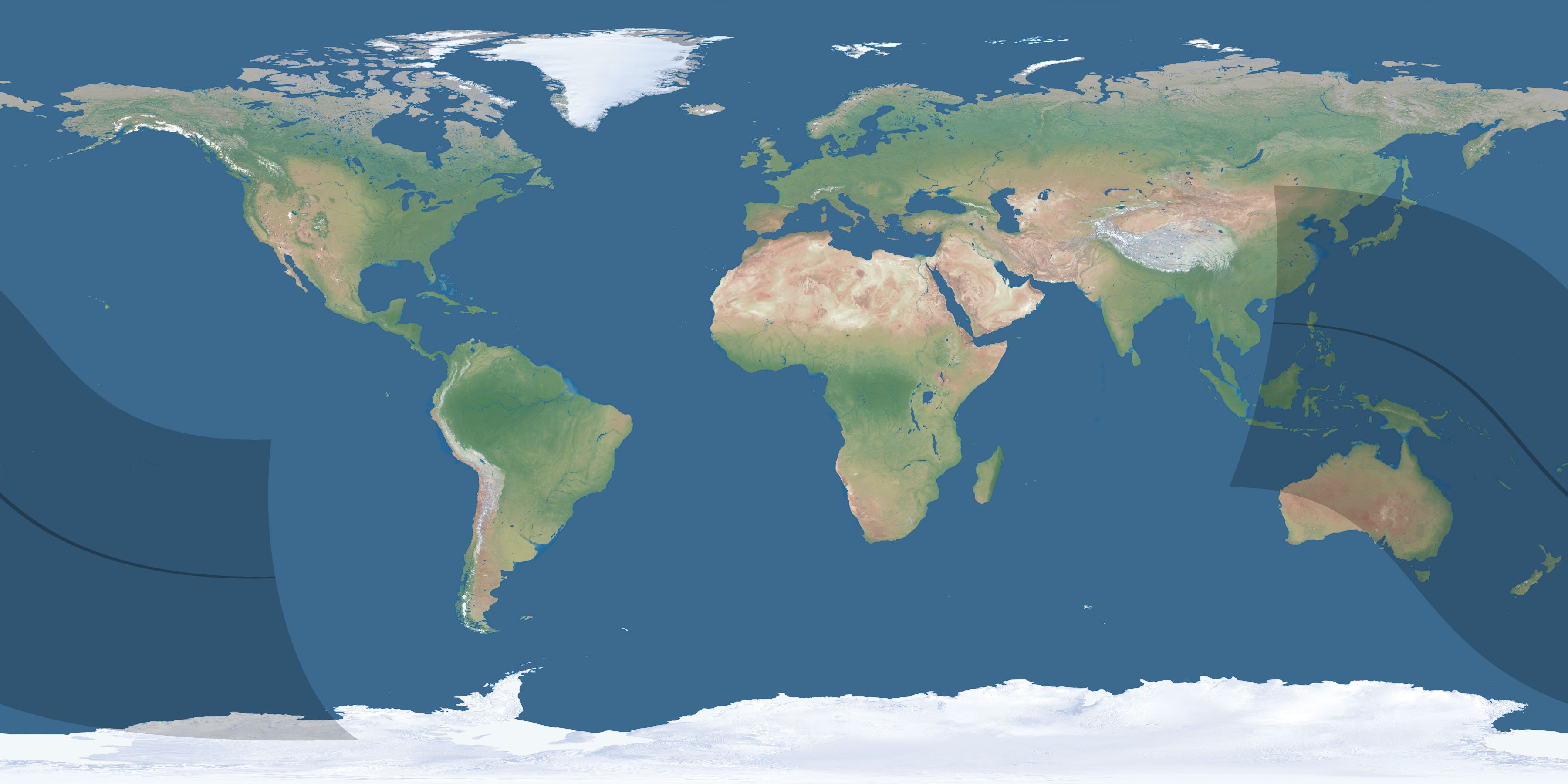 Map of the umbra and penumbra path of the solar eclipse of 09/26/2136