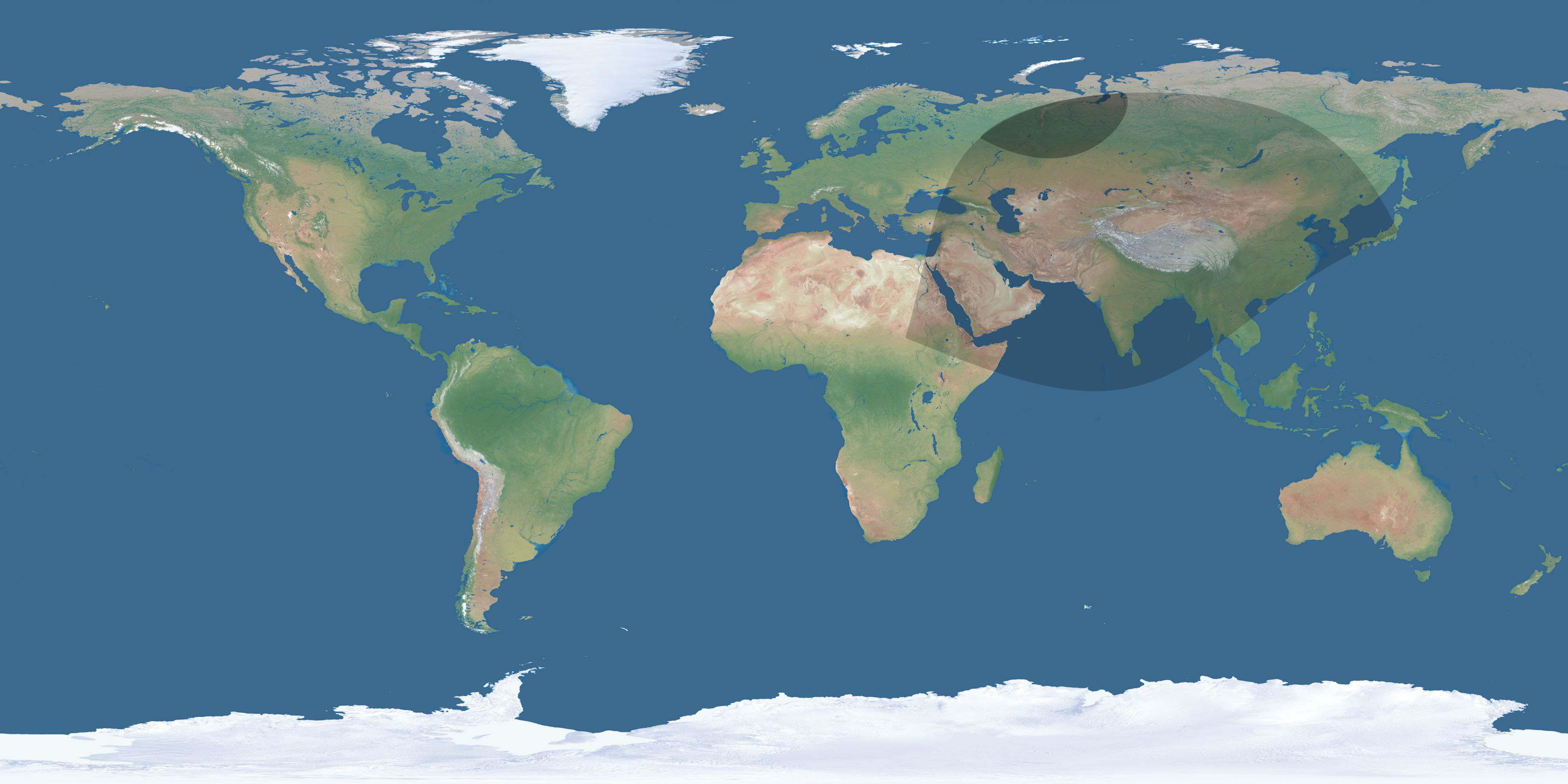 Map of the umbra and penumbra path of the solar eclipse of 01/08/2141