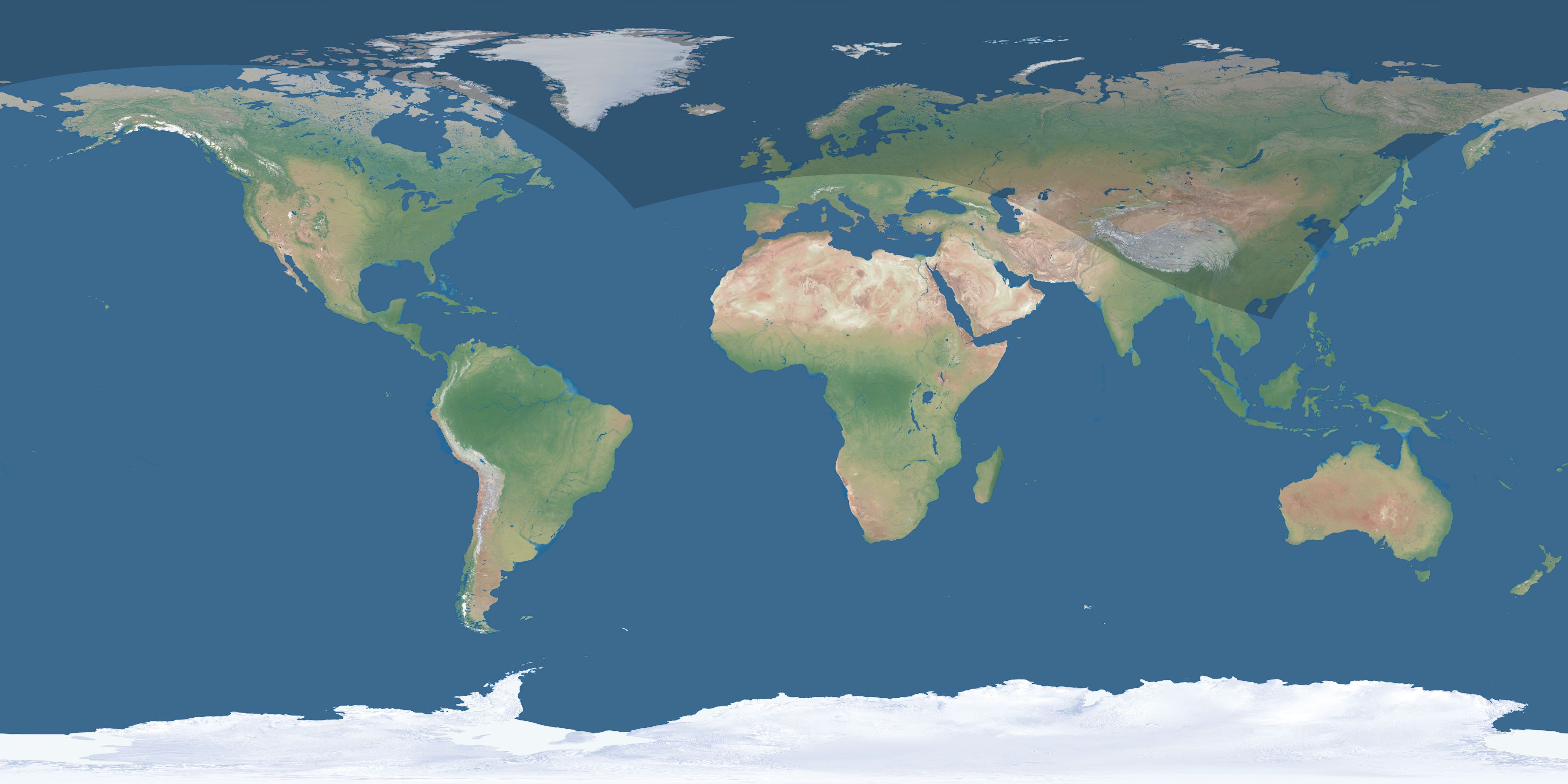 Map of the umbra and penumbra path of the solar eclipse of 08/14/2148