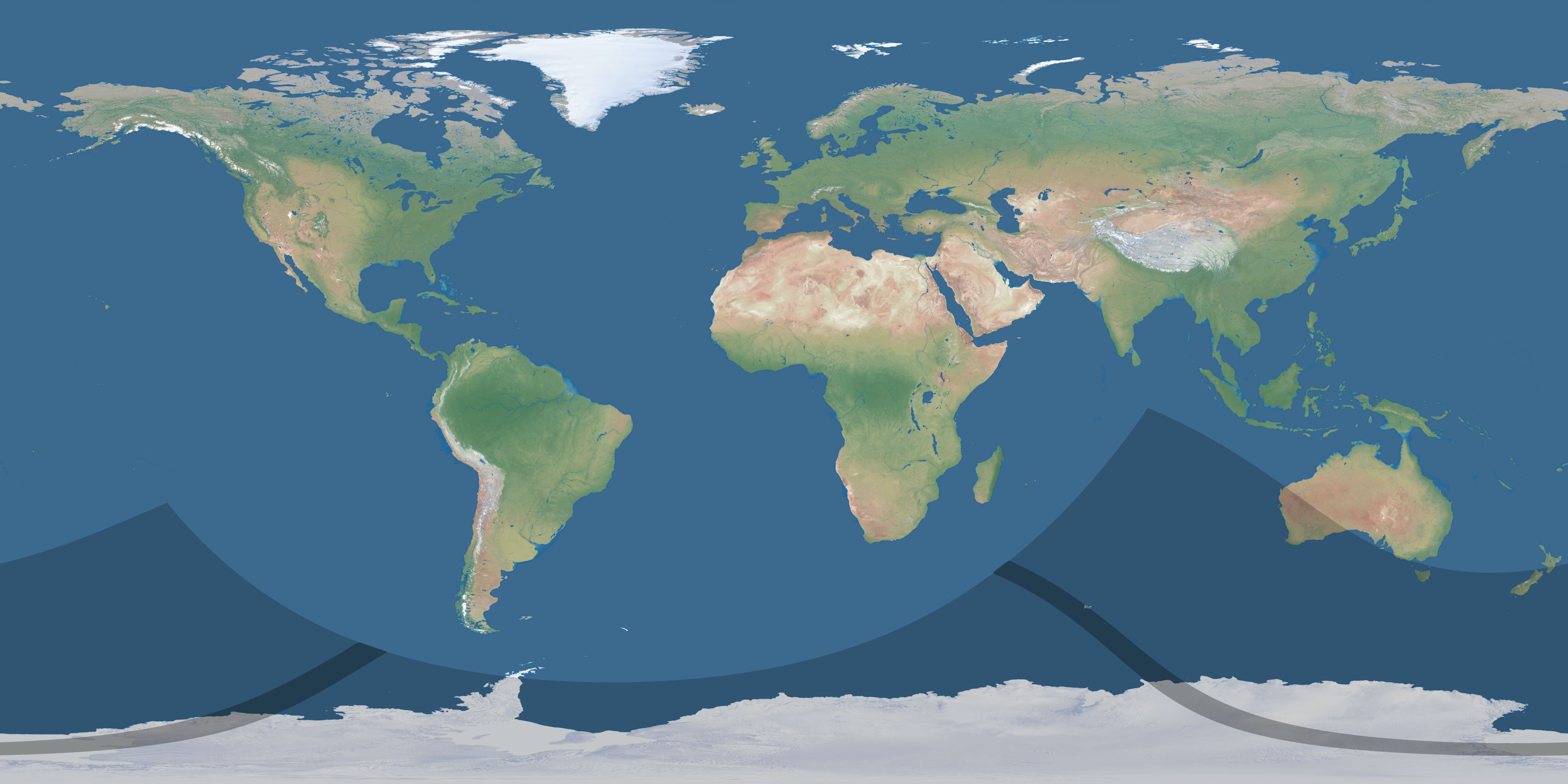 Map of the umbra and penumbra path of the solar eclipse of 12/08/2151