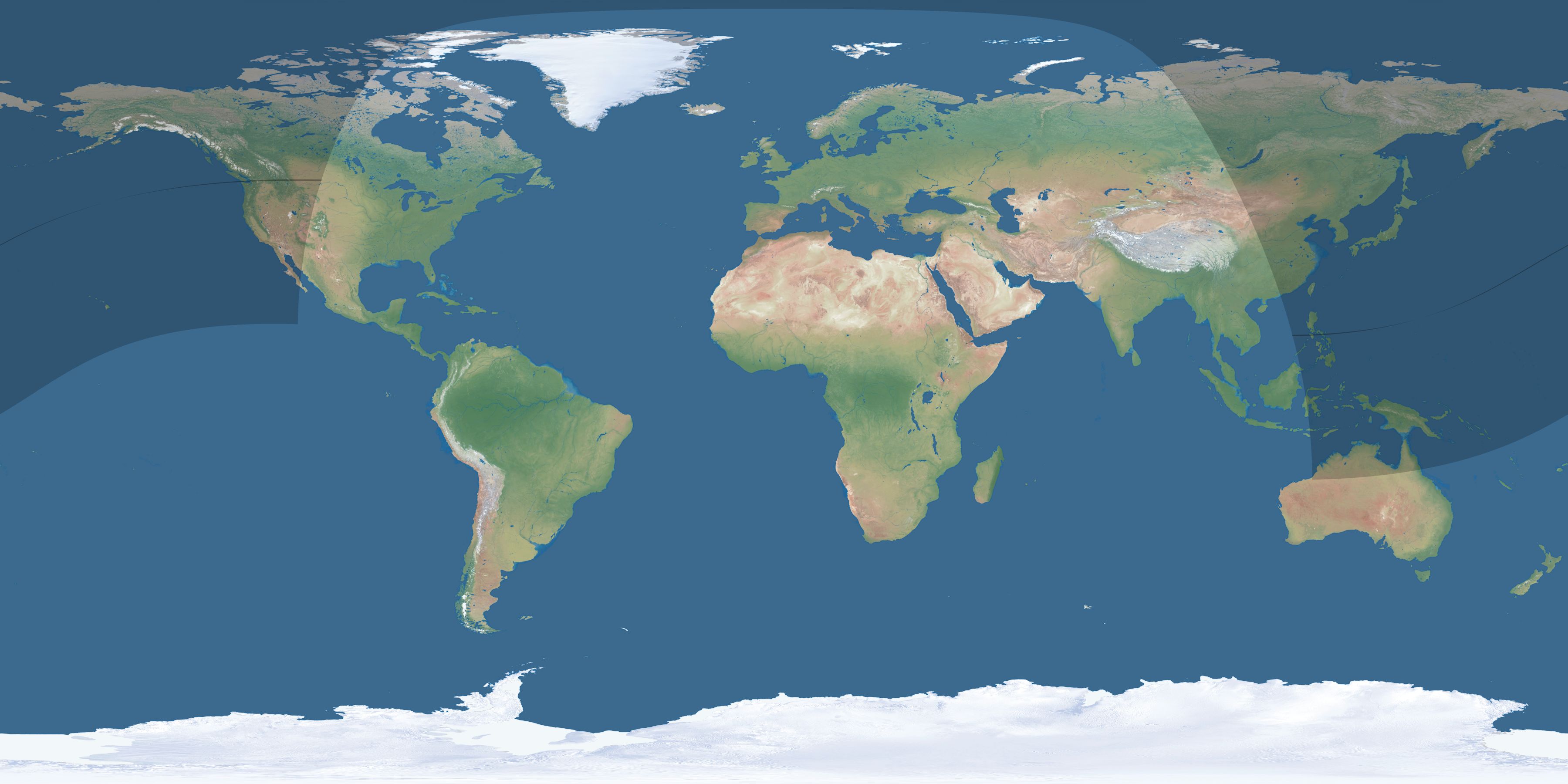Map of the umbra and penumbra path of the solar eclipse of 03/23/2164