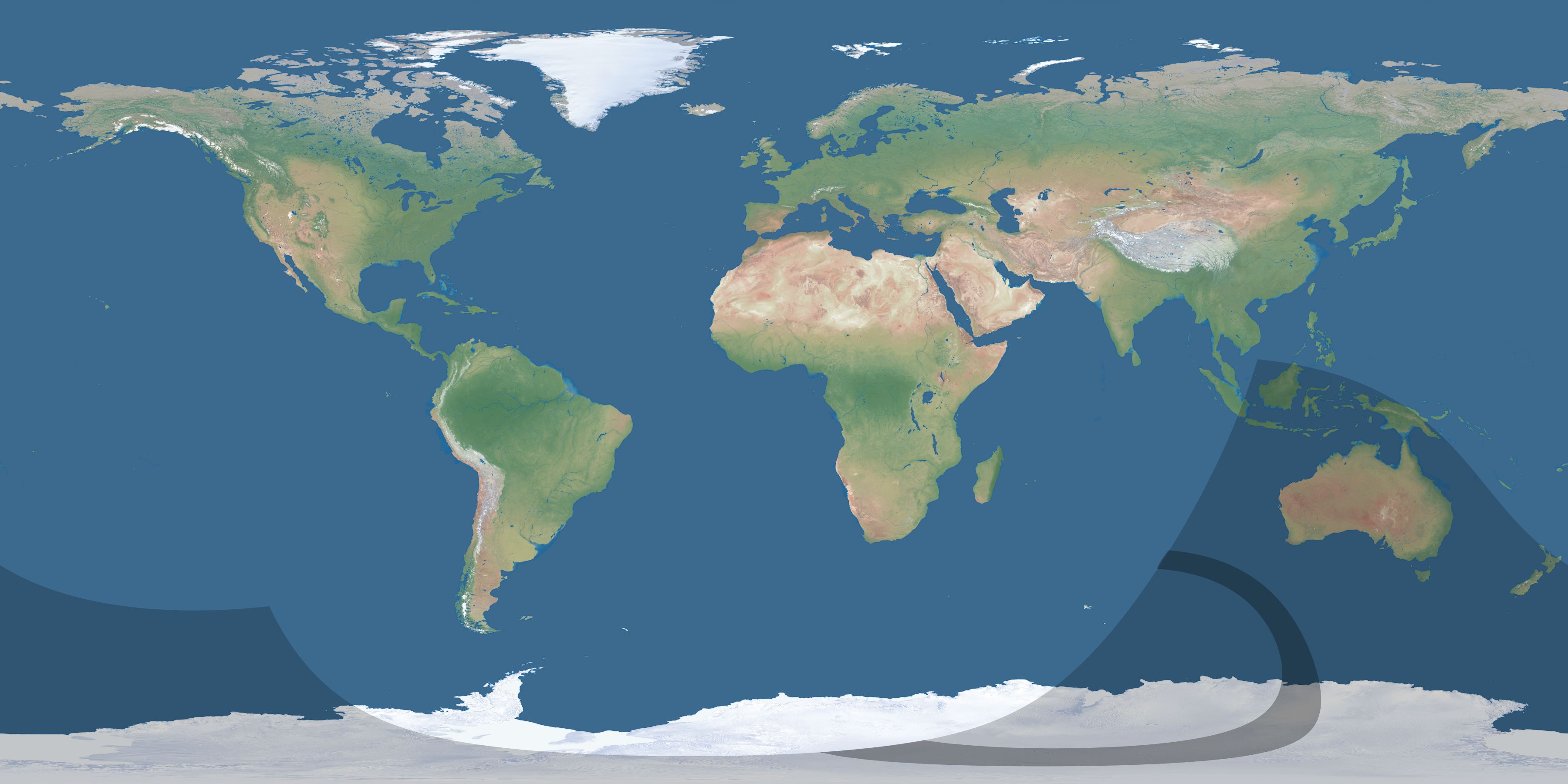 Map of the umbra and penumbra path of the solar eclipse of 10/07/2173
