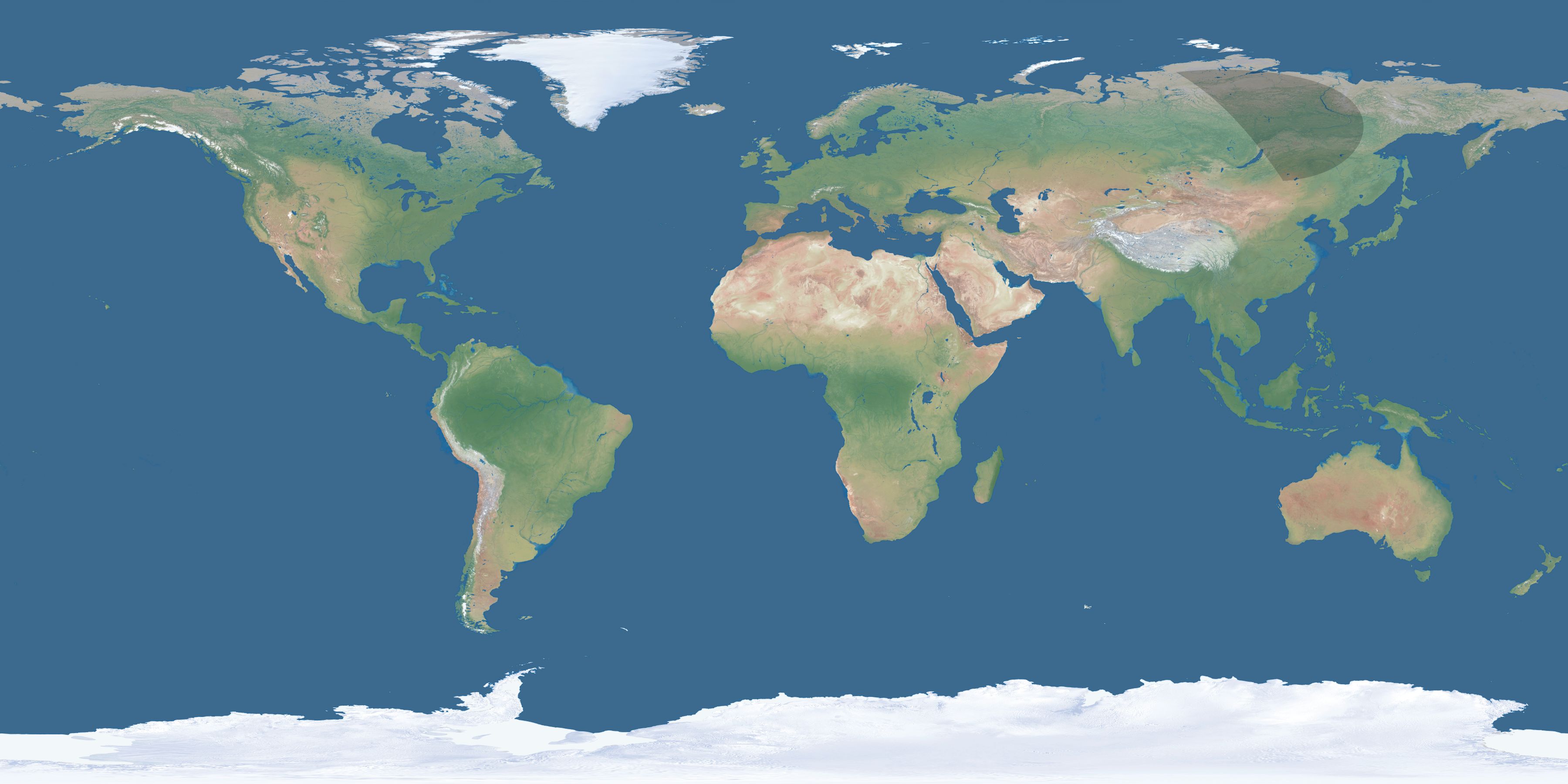 Map of the umbra and penumbra path of the solar eclipse of 04/01/2174