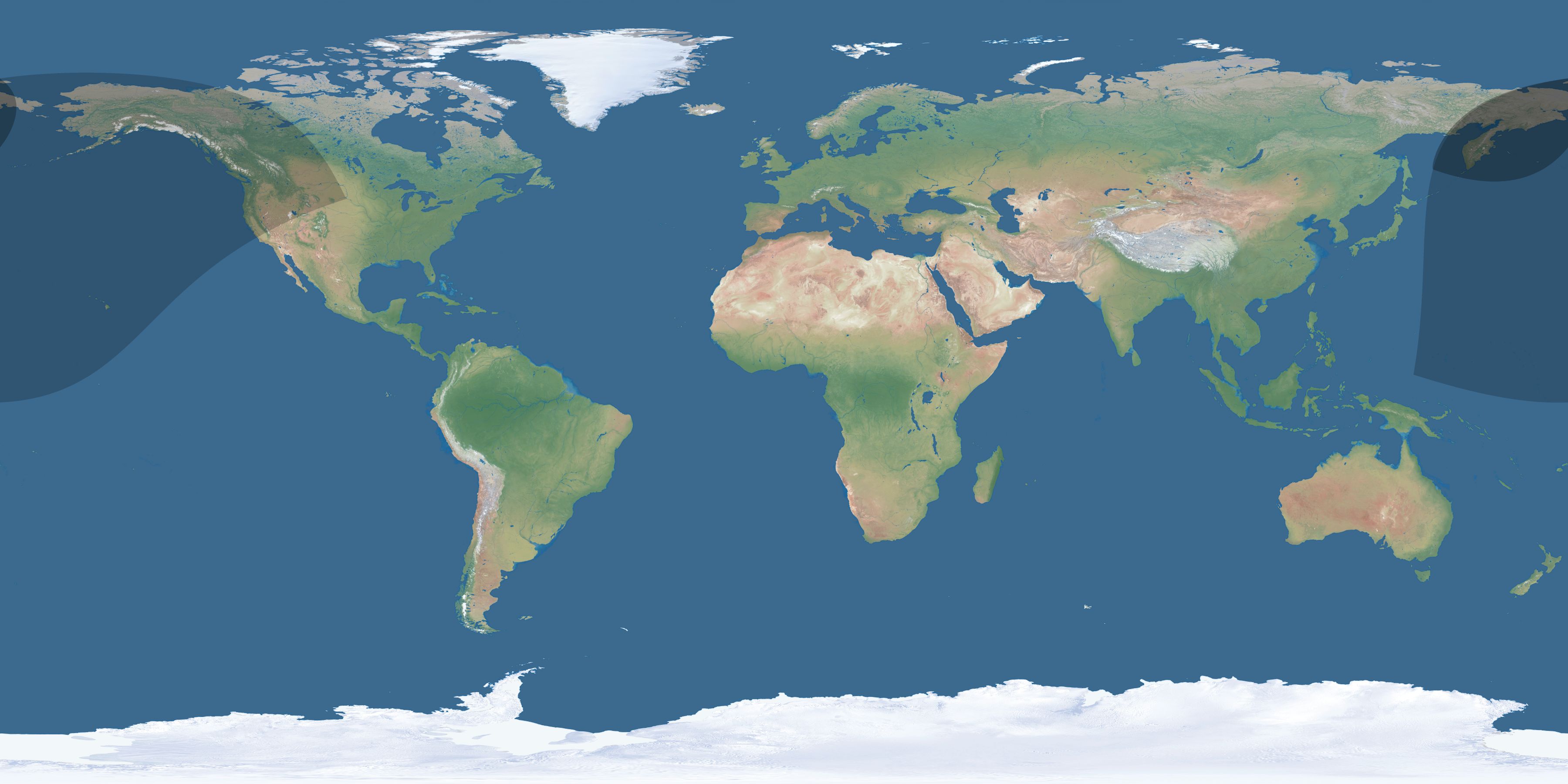 Map of the umbra and penumbra path of the solar eclipse of 01/29/2177