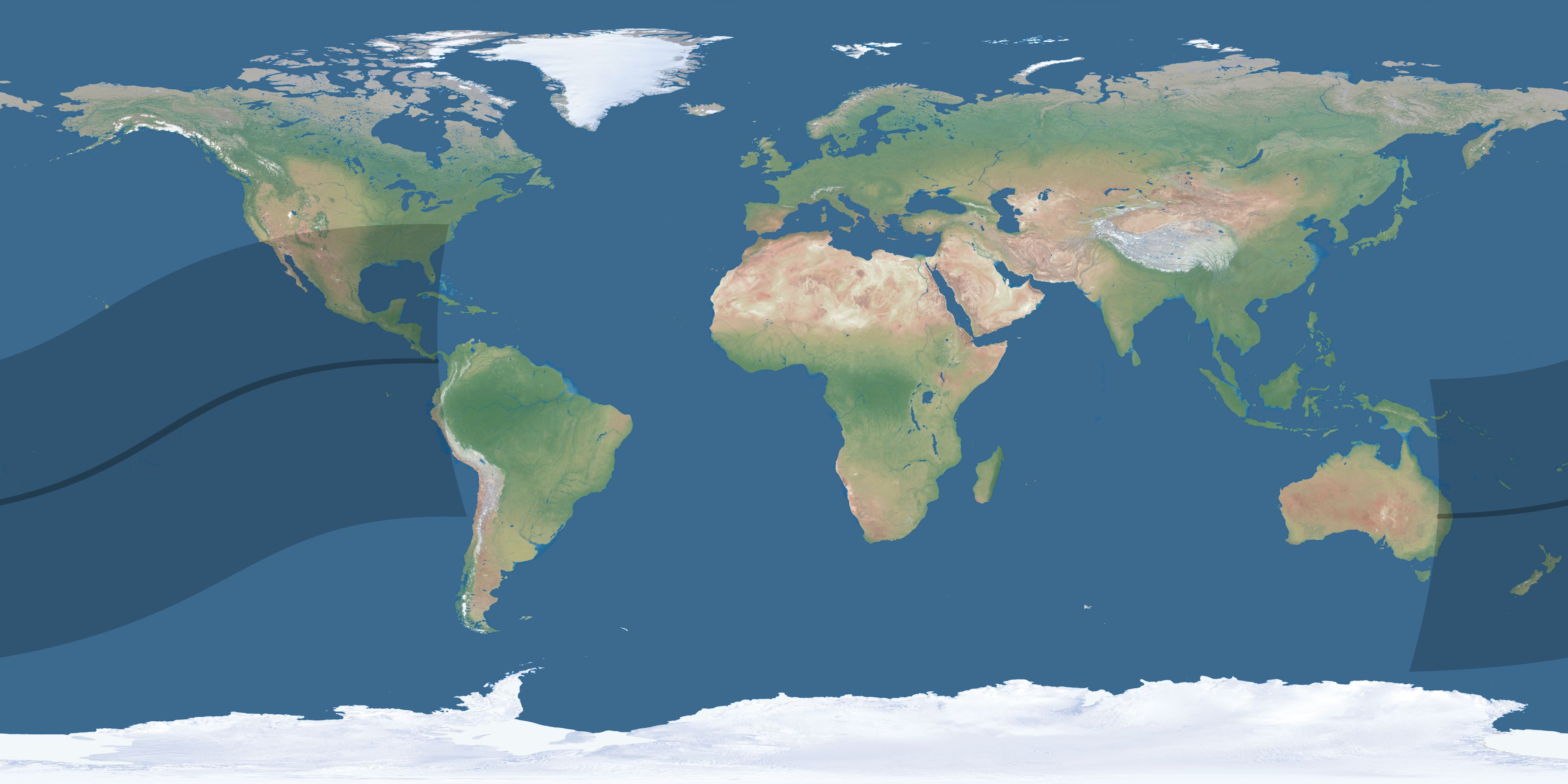 Map of the umbra and penumbra path of the solar eclipse of 03/23/2183