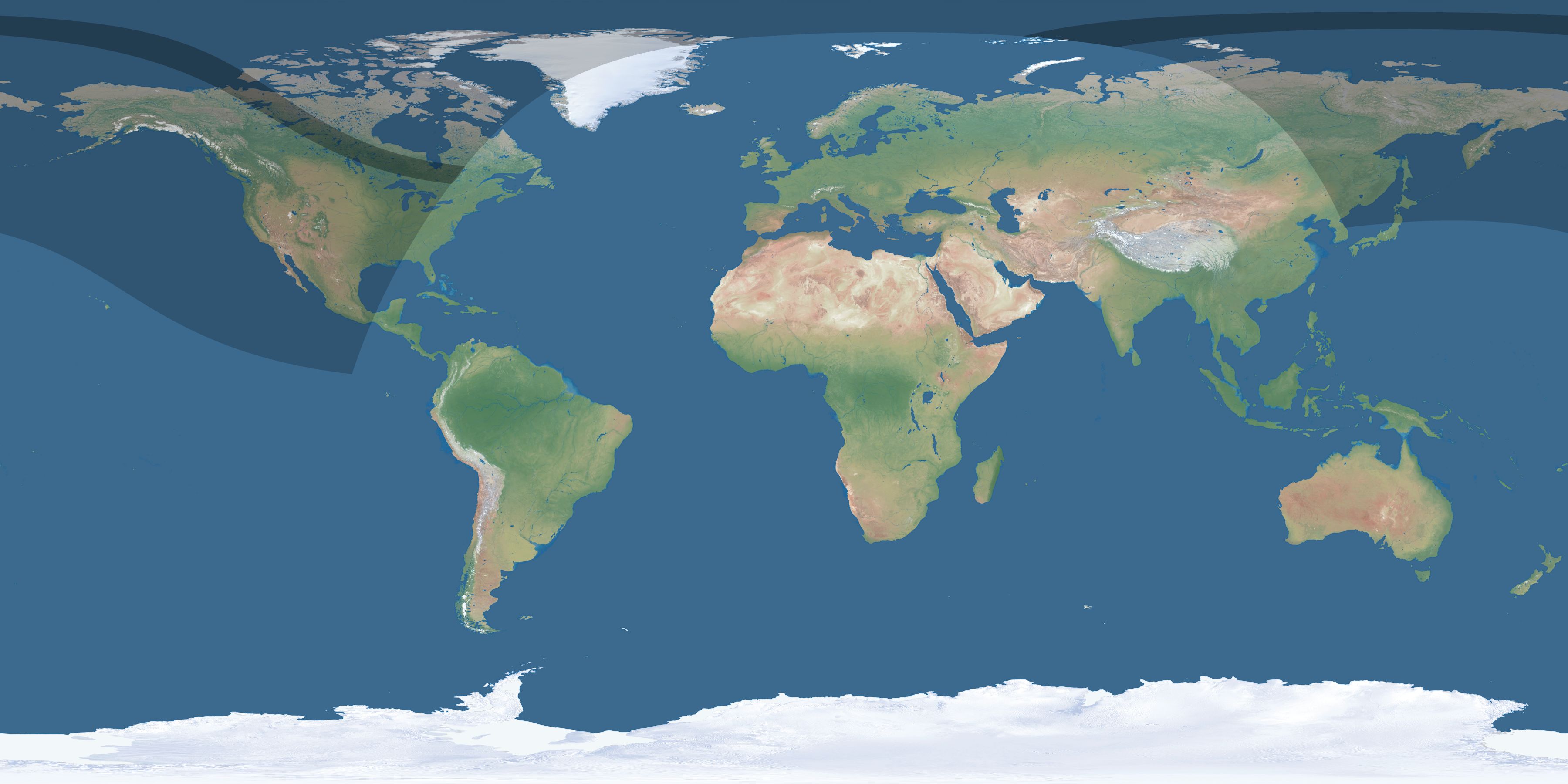 Map of the umbra and penumbra path of the solar eclipse of 09/04/2184