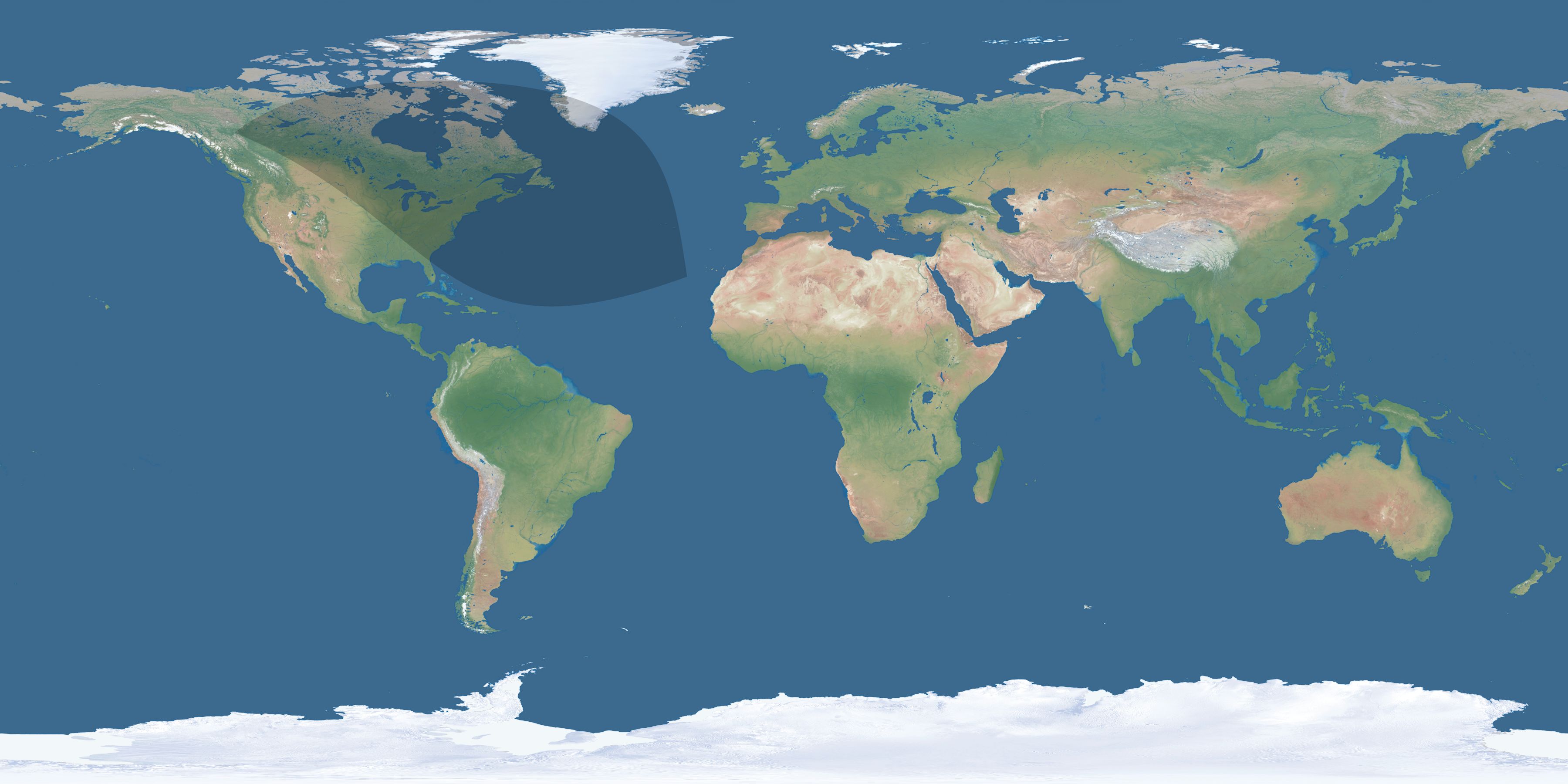 Map of the umbra and penumbra path of the solar eclipse of 11/18/2188