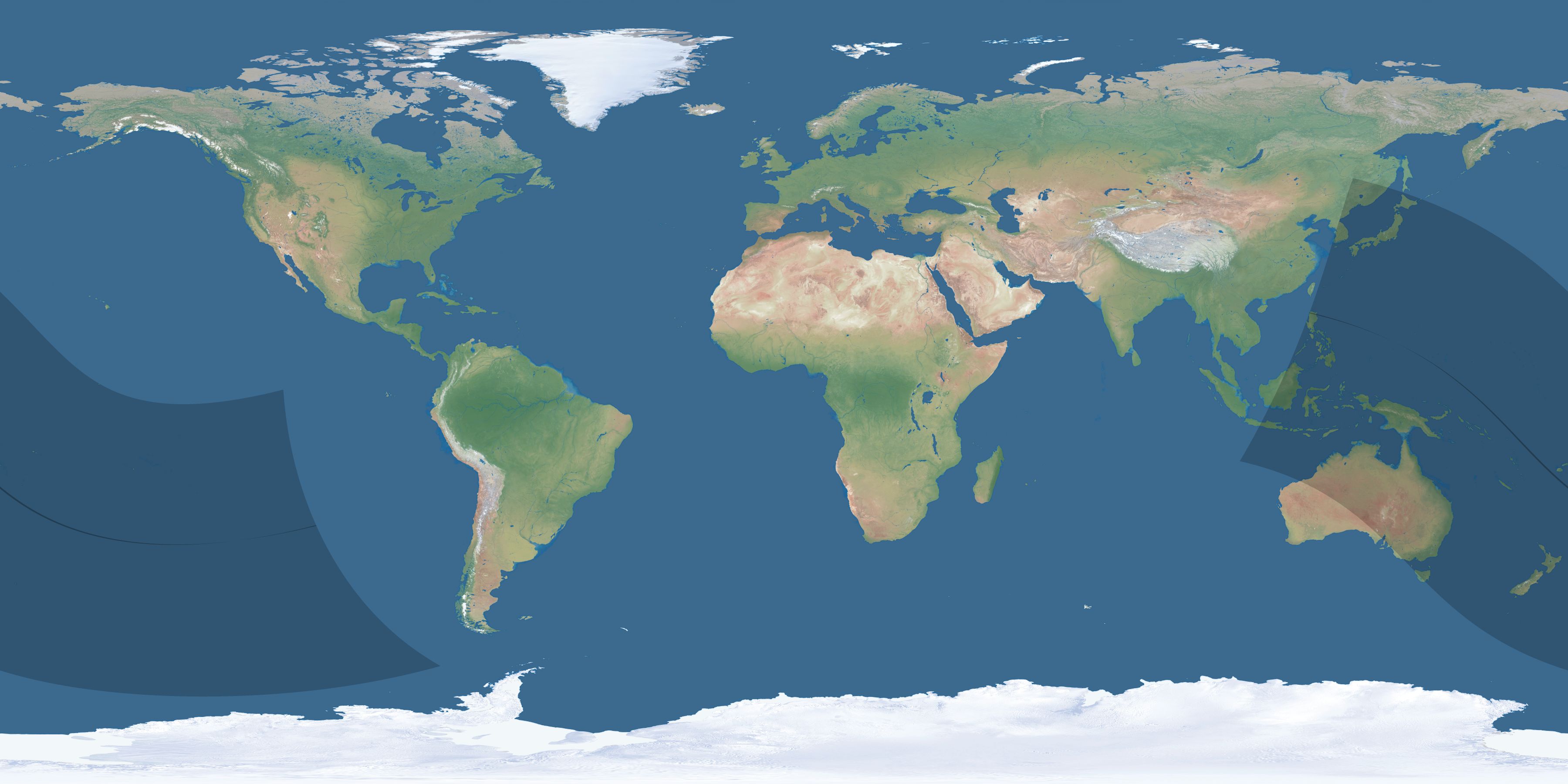 Map of the umbra and penumbra path of the solar eclipse of 10/29/2190
