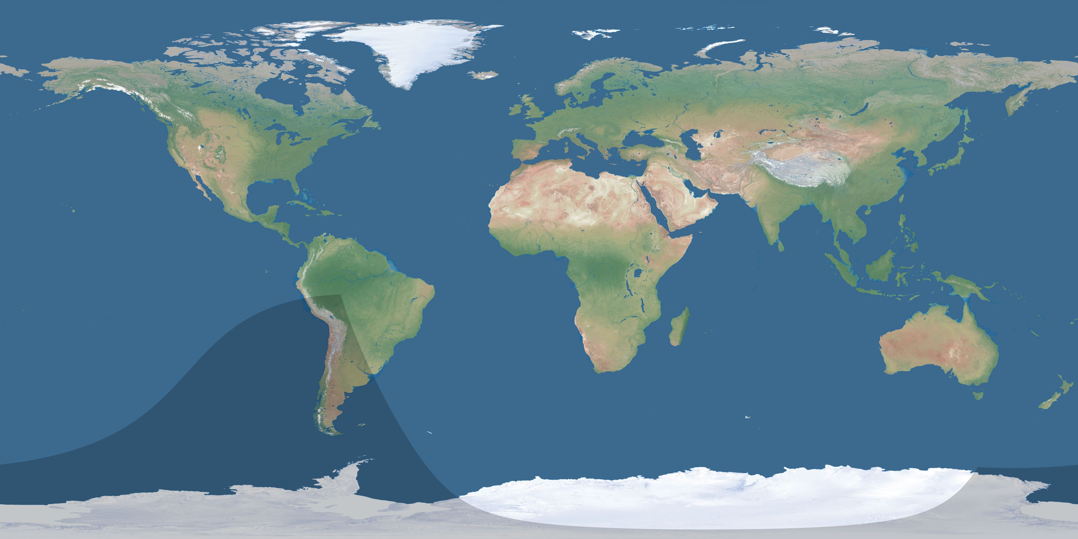 Map of the umbra and penumbra path of the solar eclipse of 03/13/2192