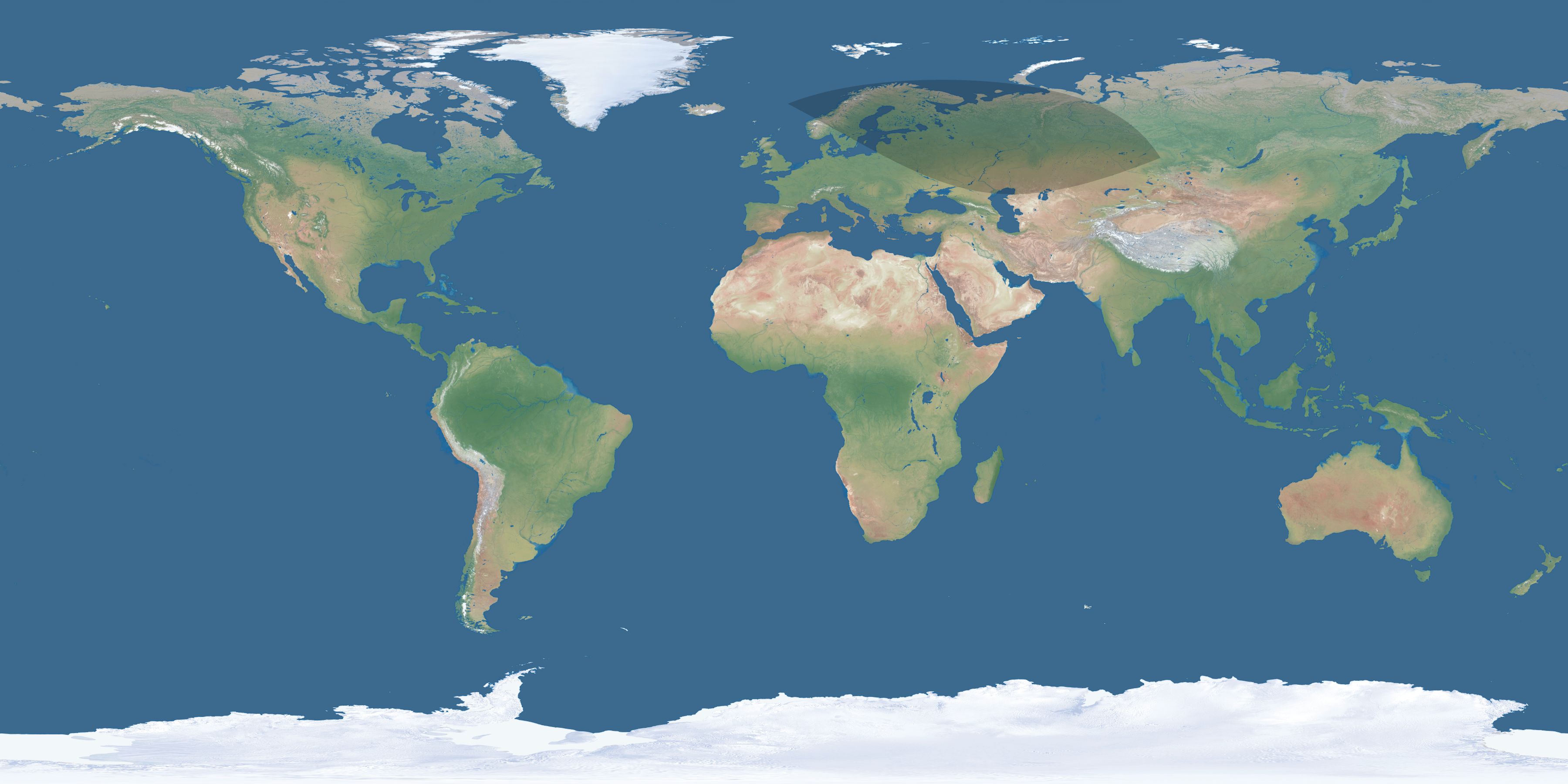 Map of the umbra and penumbra path of the solar eclipse of 11/18/2199