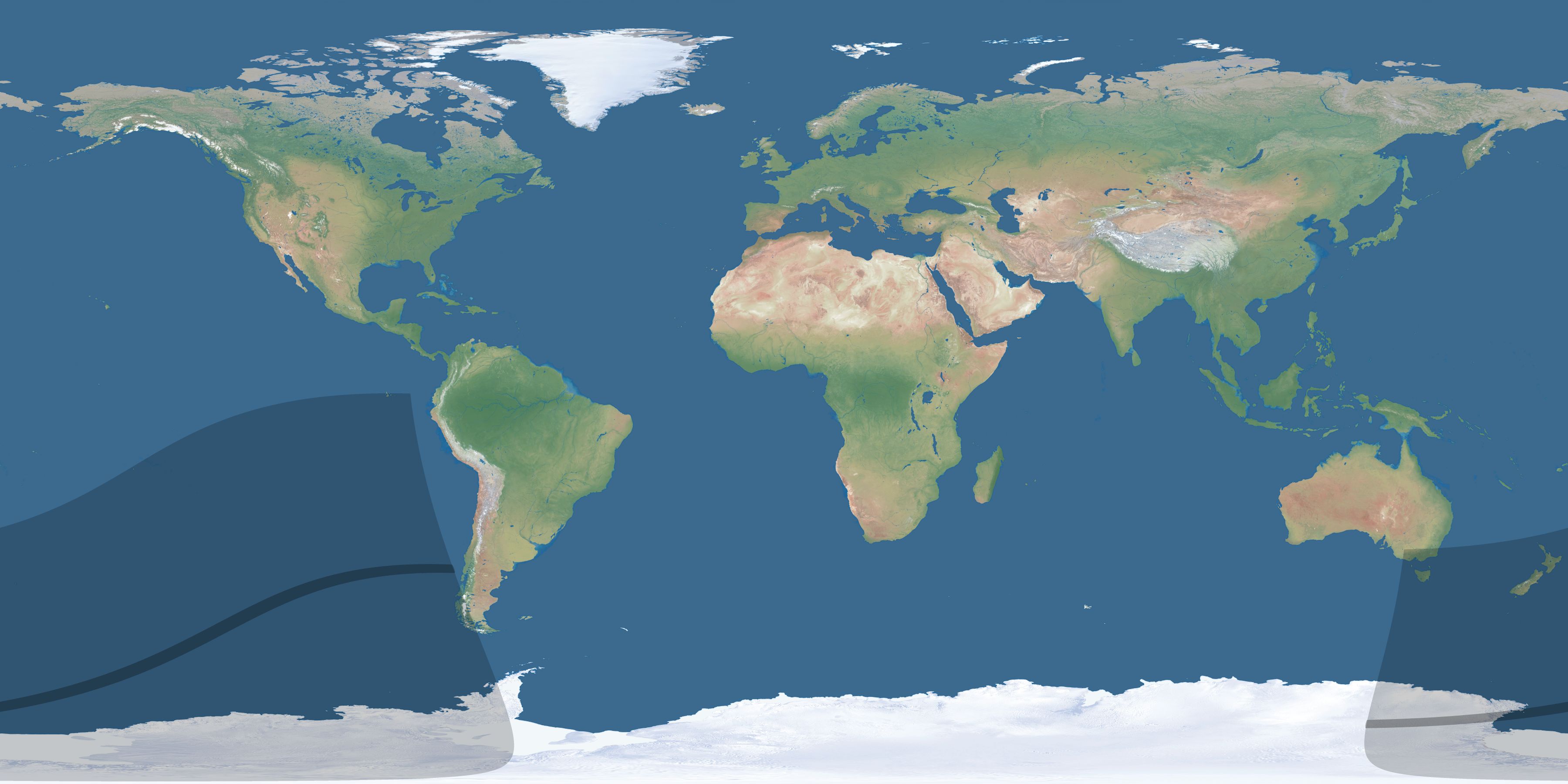 Map of the umbra and penumbra path of the solar eclipse of 03/24/2202
