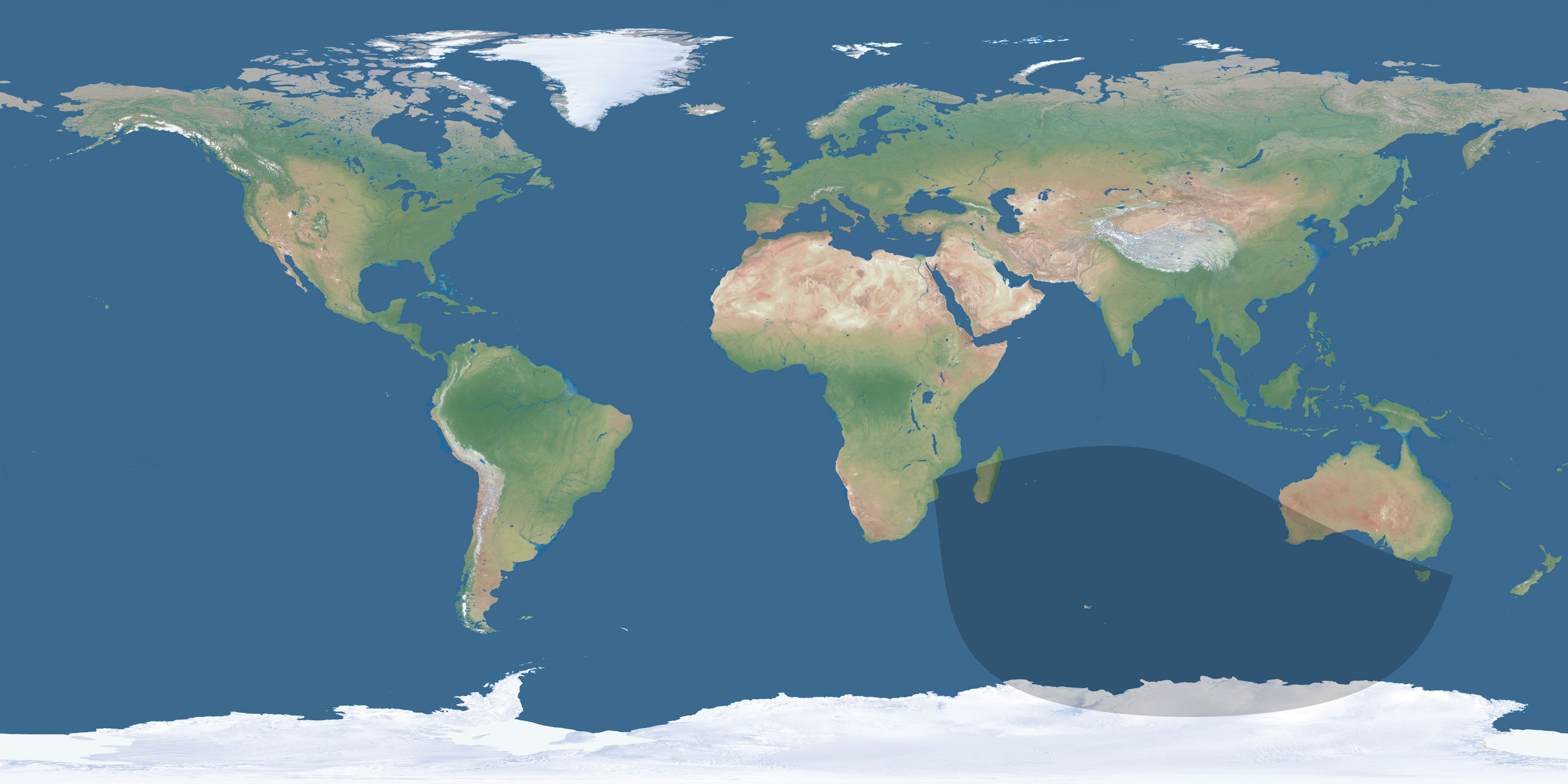Map of the umbra and penumbra path of the solar eclipse of 08/08/2203