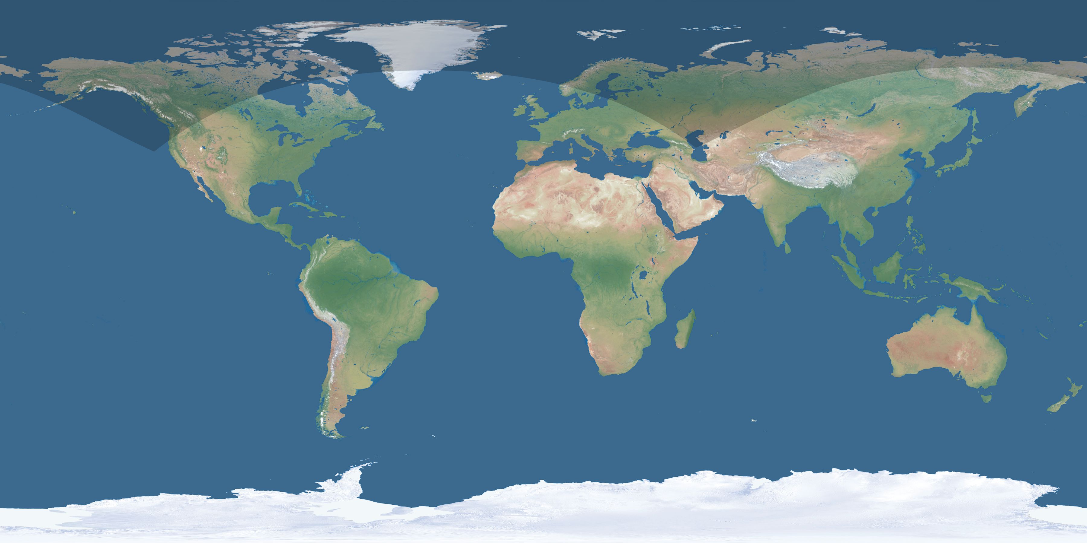 Map of the umbra and penumbra path of the solar eclipse of 07/07/2206