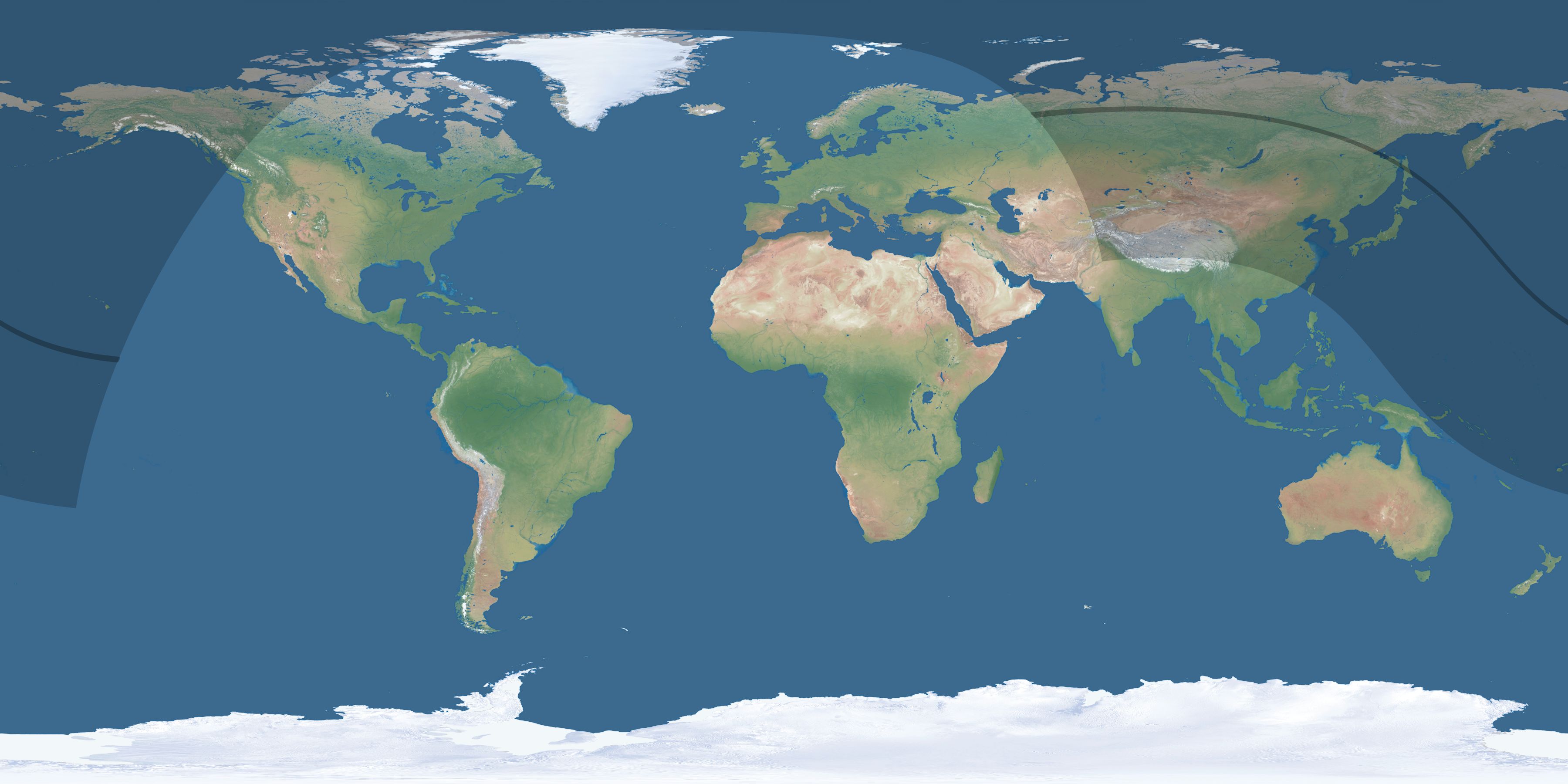 Map of the umbra and penumbra path of the solar eclipse of 09/08/2211