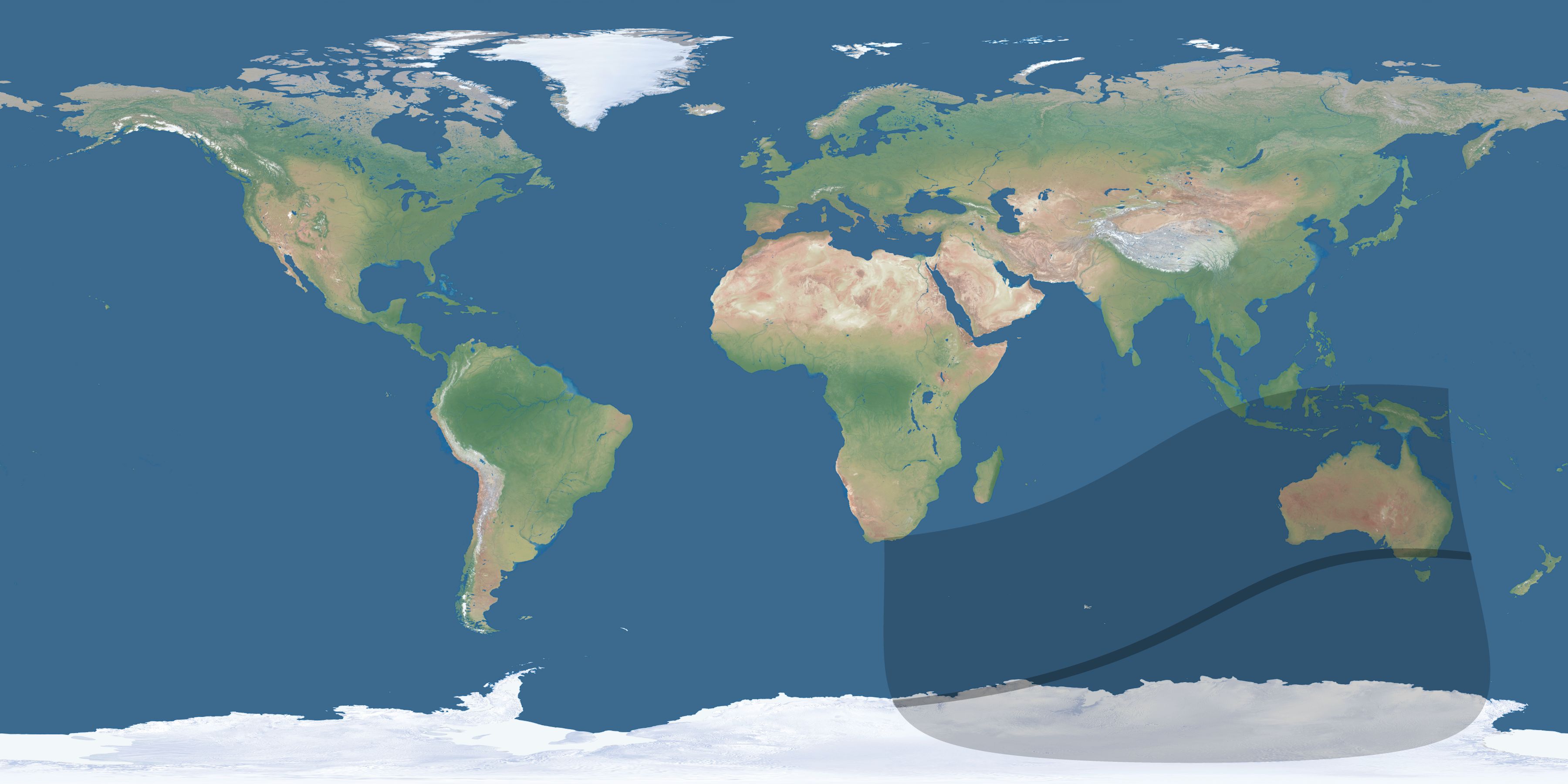 Map of the umbra and penumbra path of the solar eclipse of 04/04/2220
