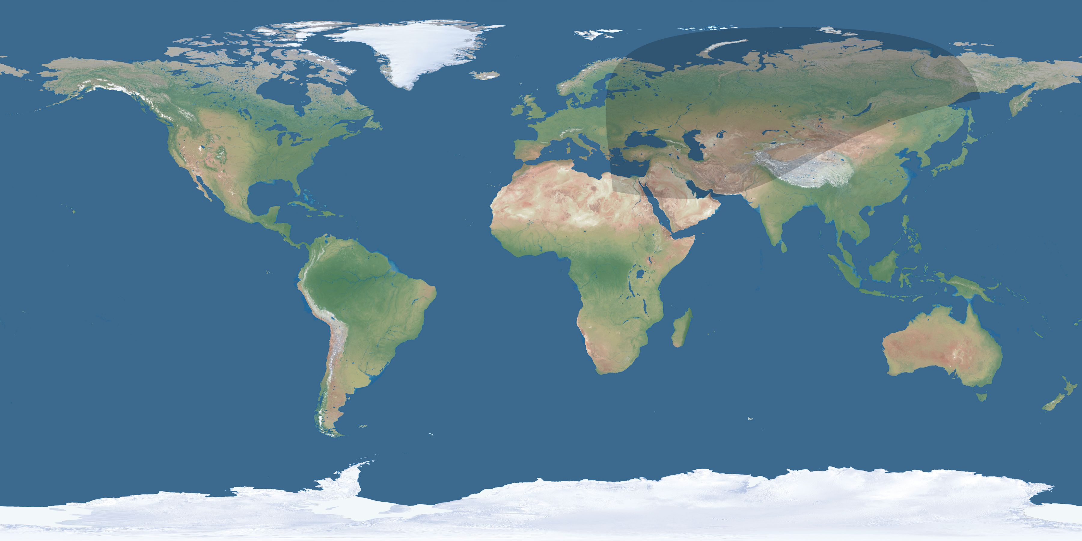 Map of the umbra and penumbra path of the solar eclipse of 02/23/2221