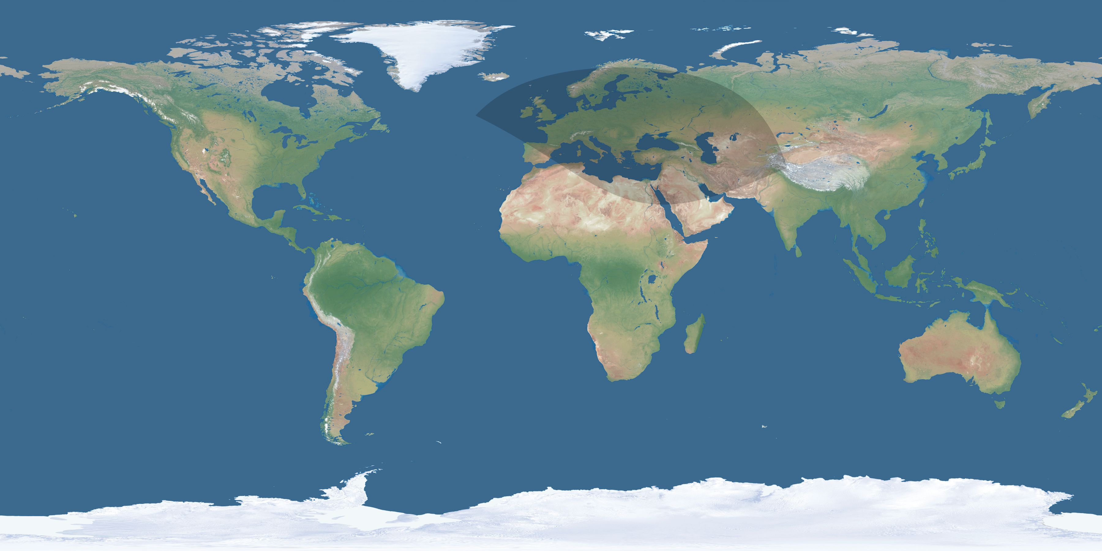 Map of the umbra and penumbra path of the solar eclipse of 12/11/2224