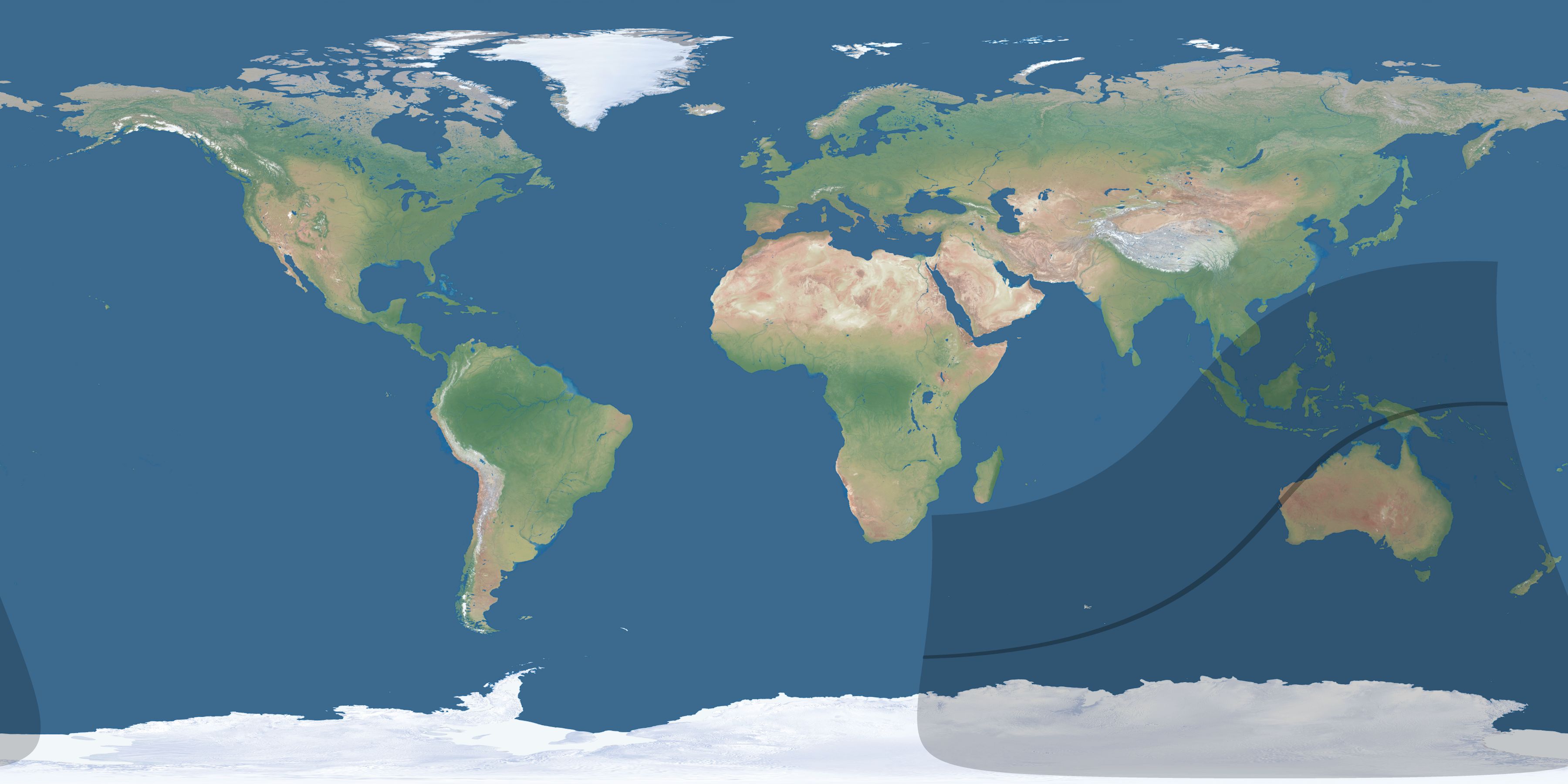 Map of the umbra and penumbra path of the solar eclipse of 03/26/2229