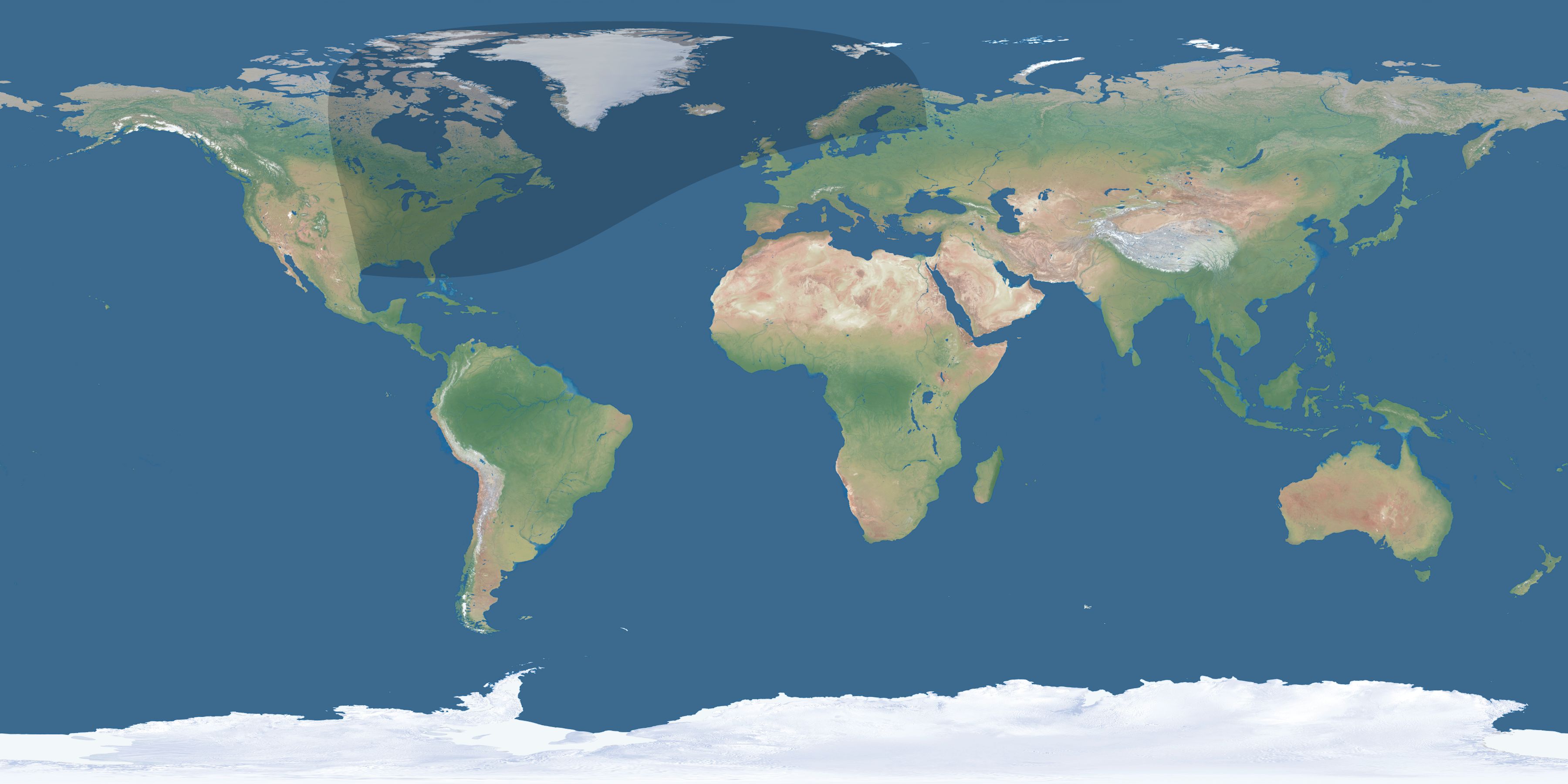 Map of the umbra and penumbra path of the solar eclipse of 03/06/2239
