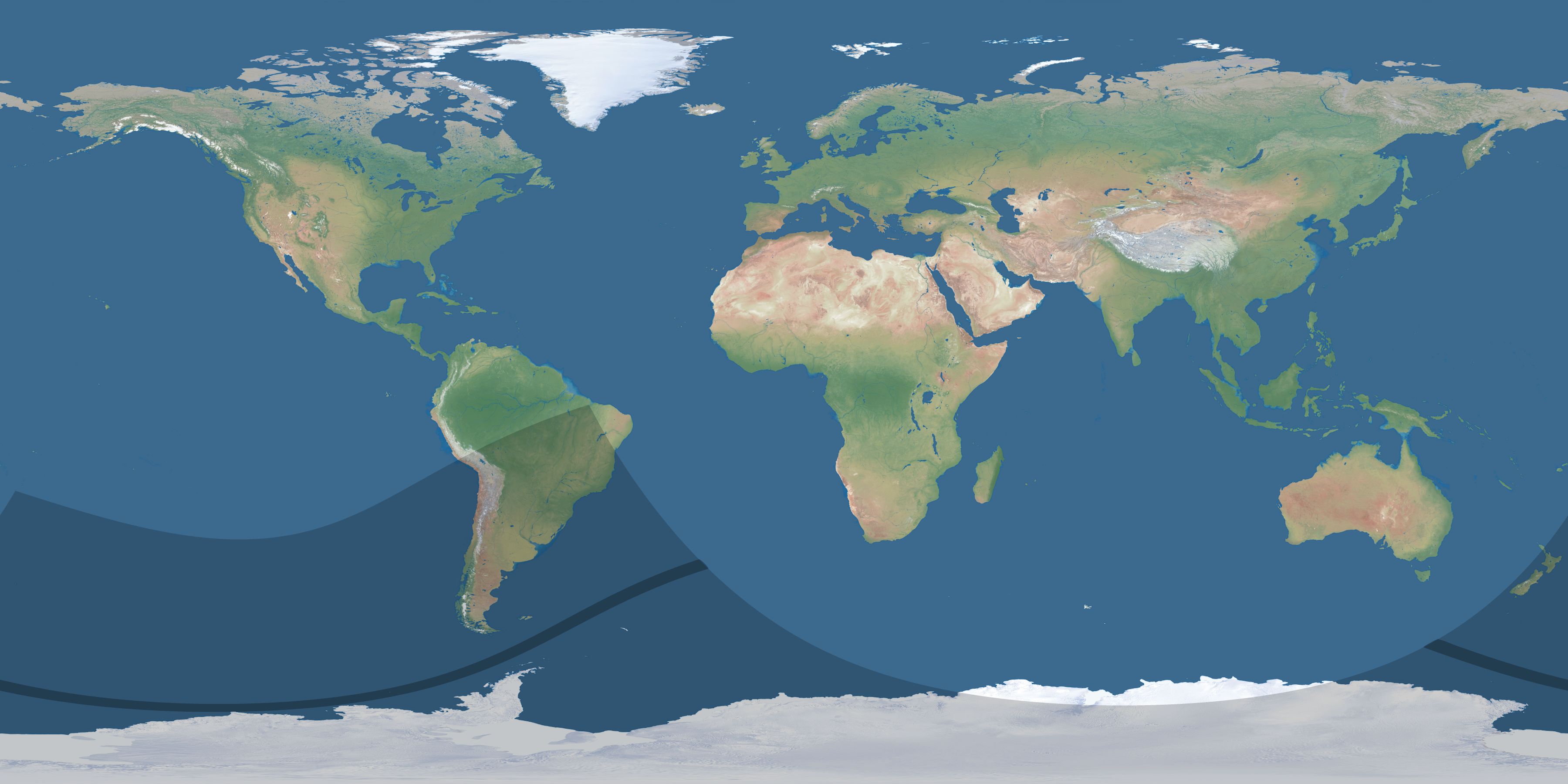 Map of the umbra and penumbra path of the solar eclipse of 01/31/2242