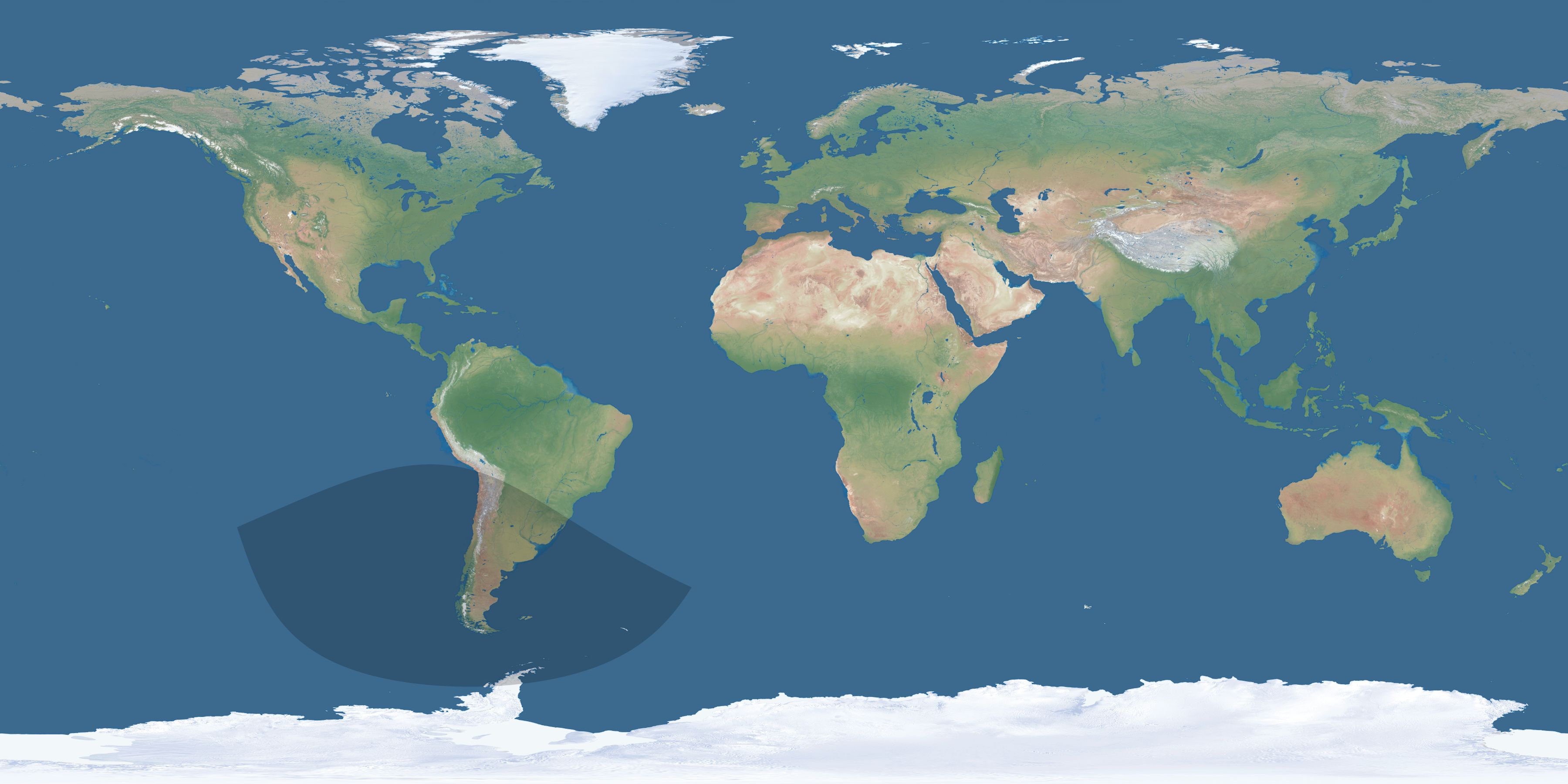 Map of the umbra and penumbra path of the solar eclipse of 06/26/2253