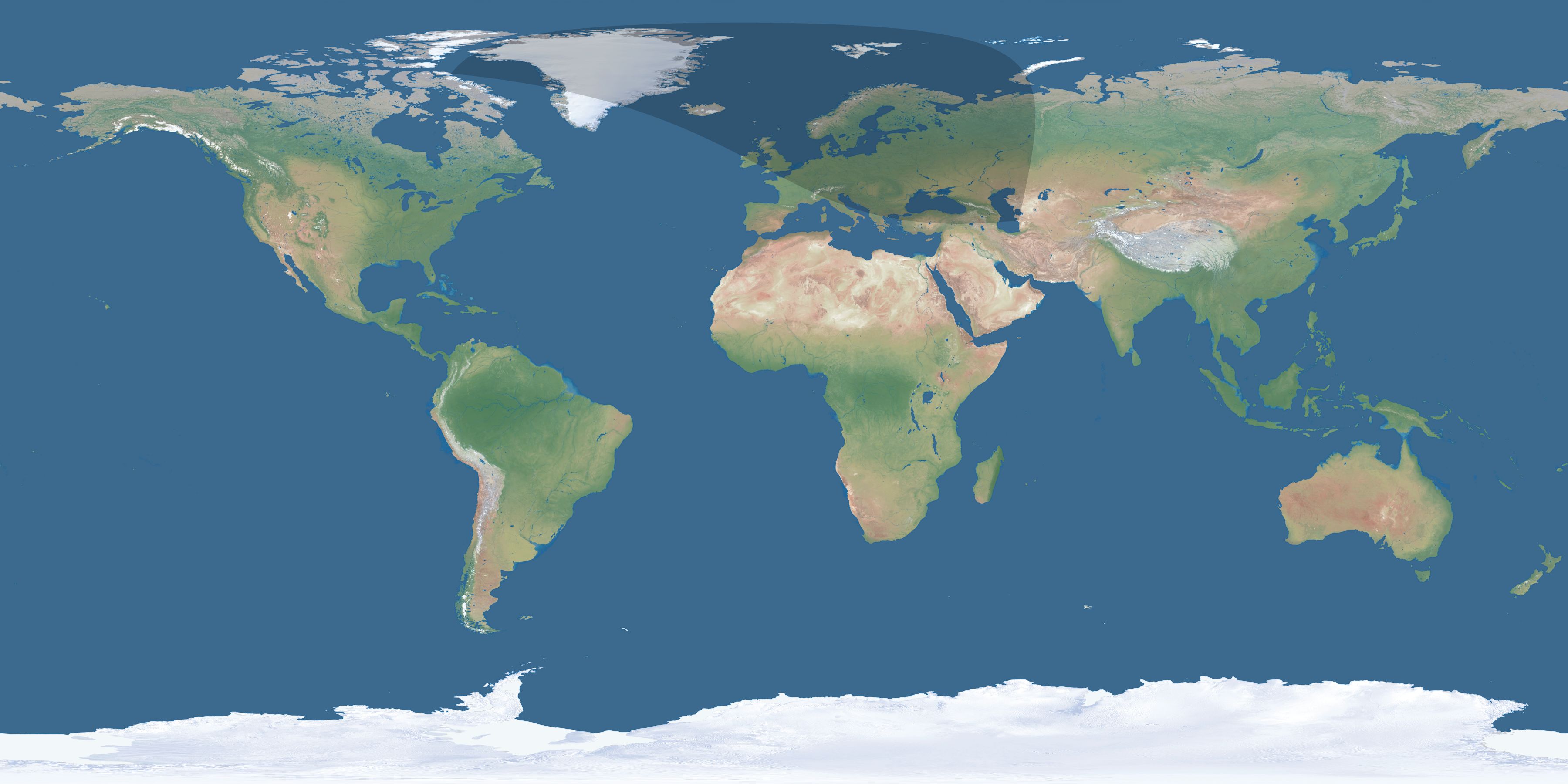 Map of the umbra and penumbra path of the solar eclipse of 10/08/2257