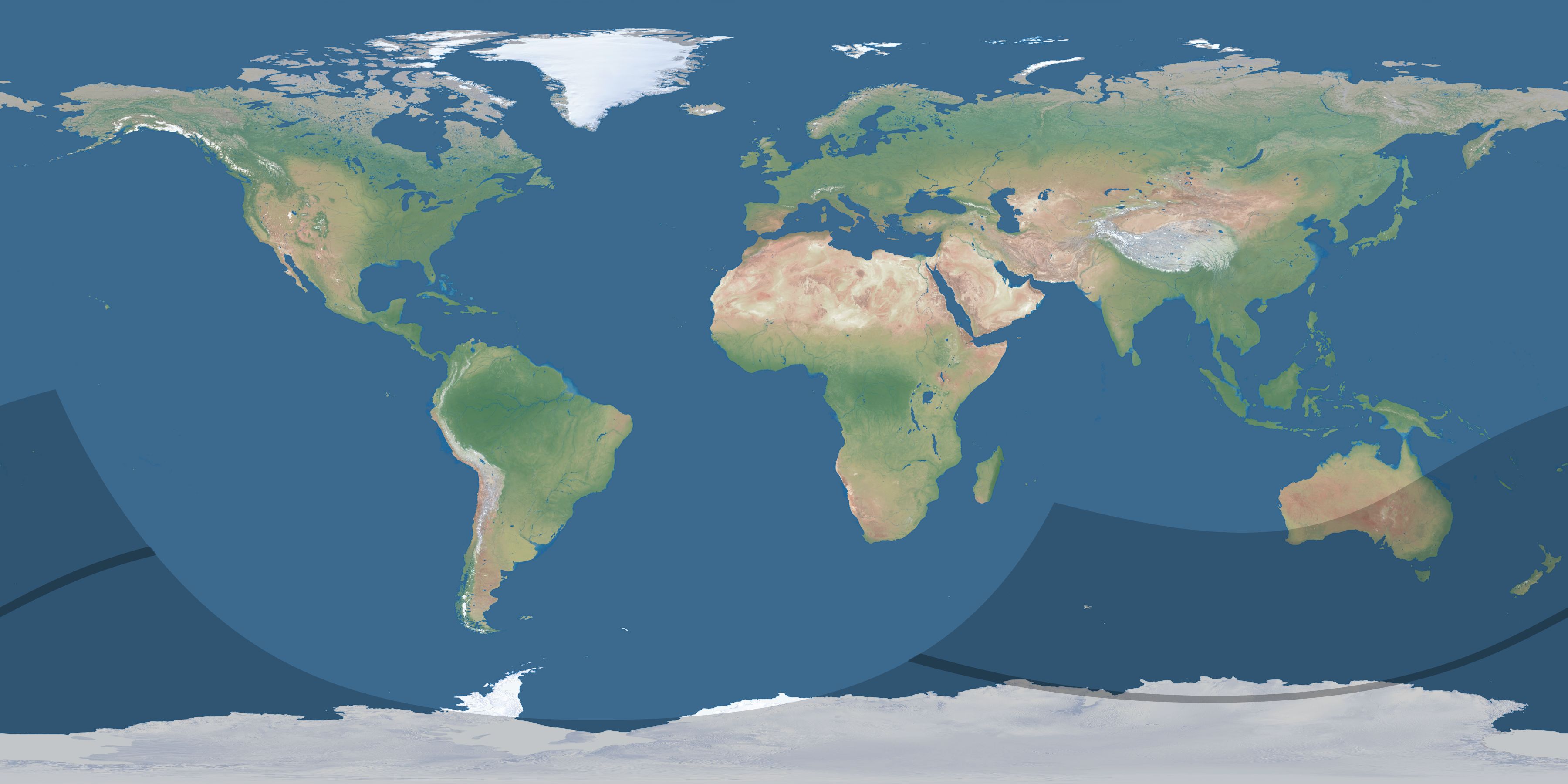 Map of the umbra and penumbra path of the solar eclipse of 02/12/2260