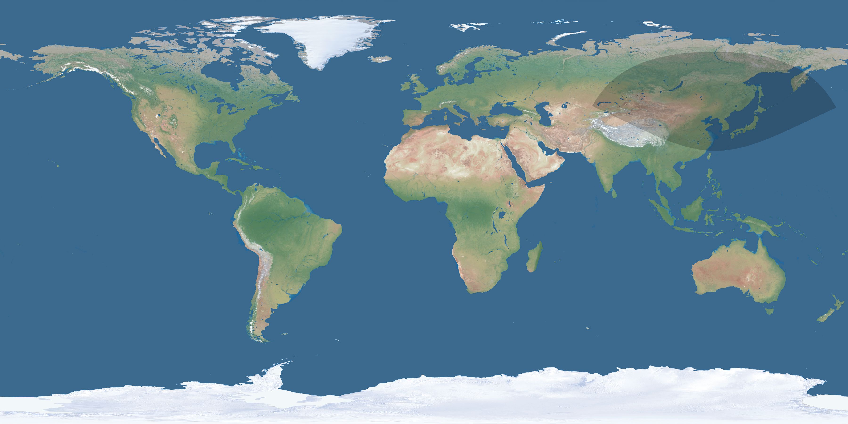 Map of the umbra and penumbra path of the solar eclipse of 01/02/2261