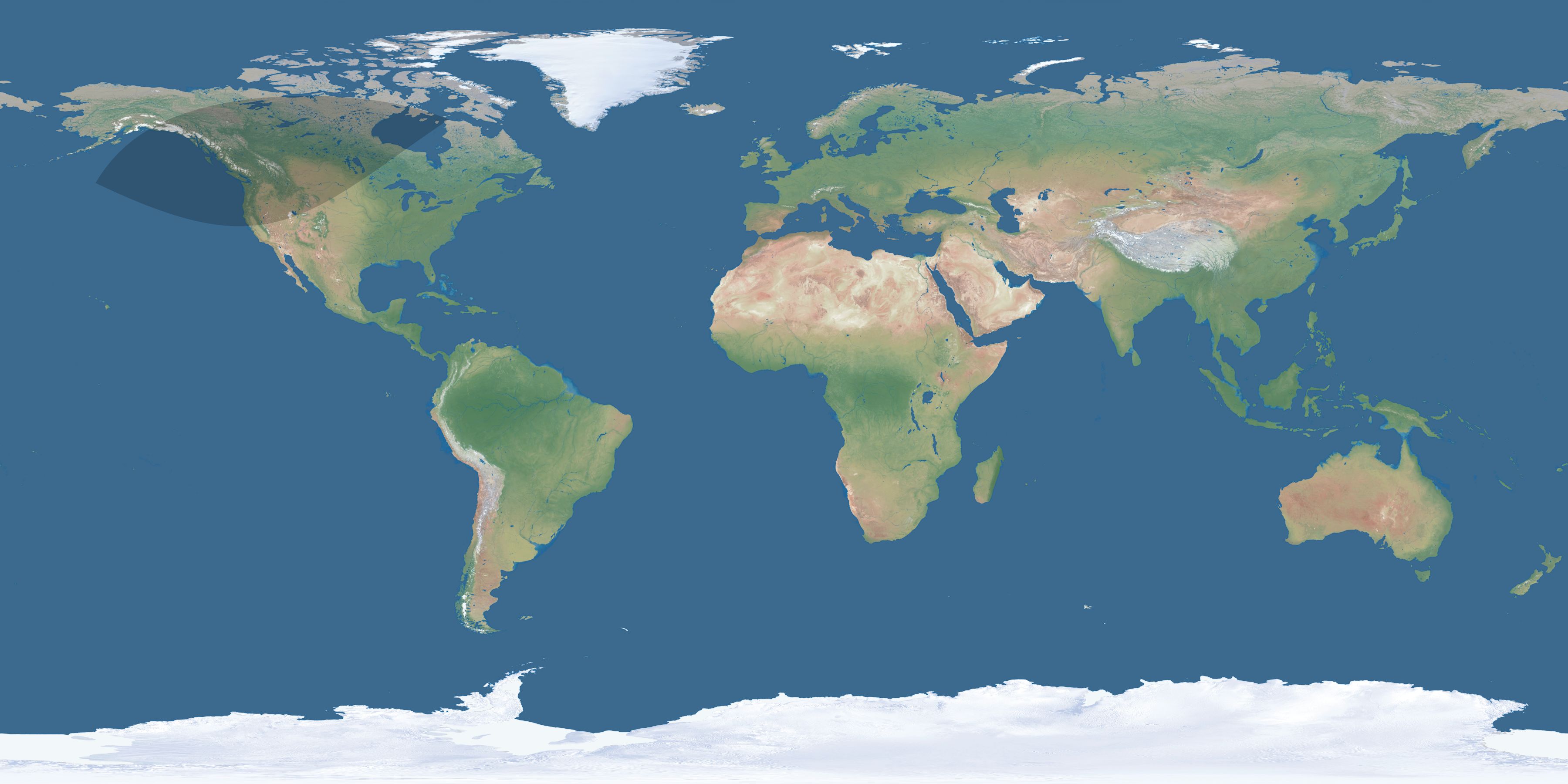 Map of the umbra and penumbra path of the solar eclipse of 01/01/2272