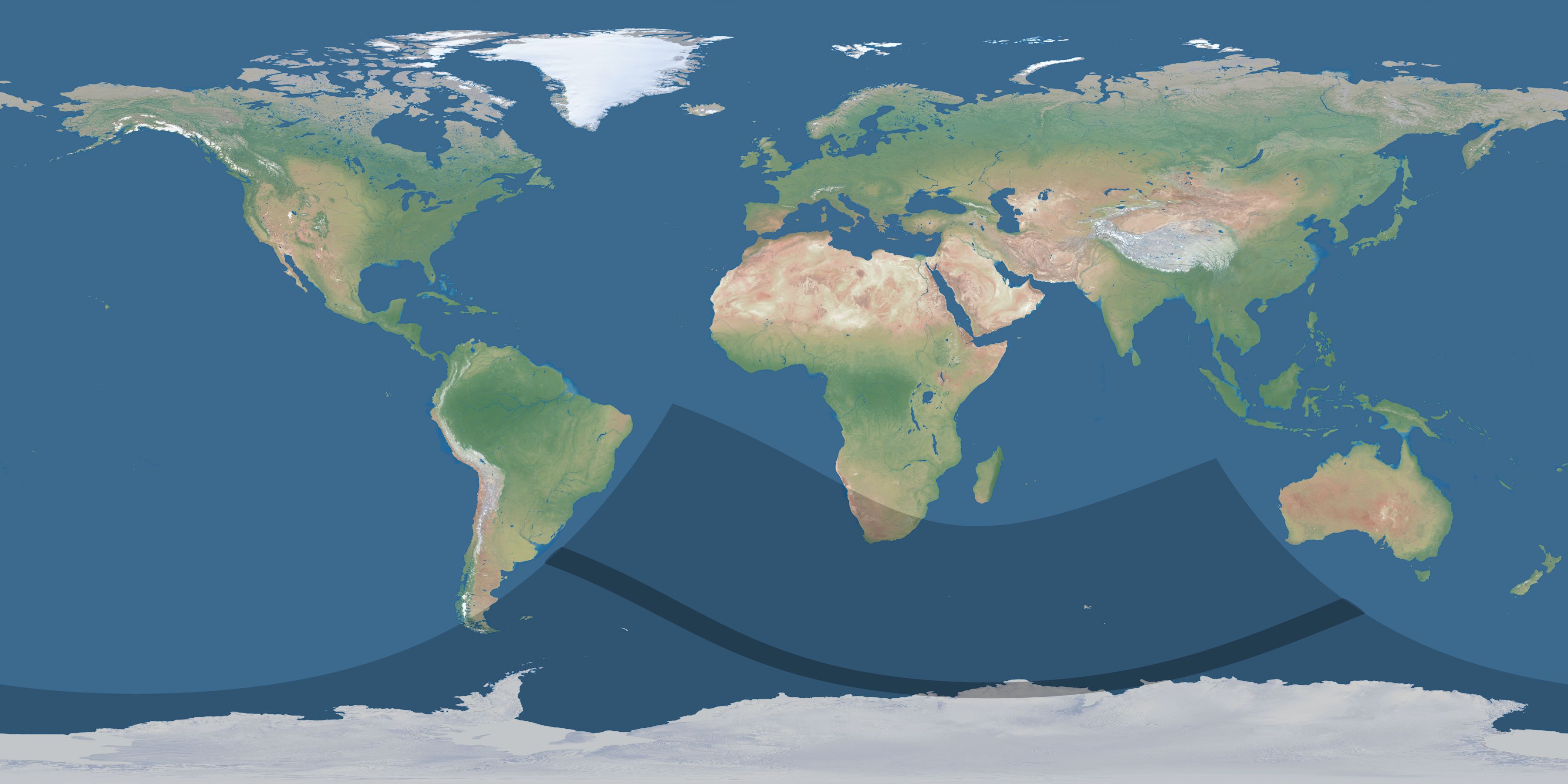 Map of the umbra and penumbra path of the solar eclipse of 11/21/2272