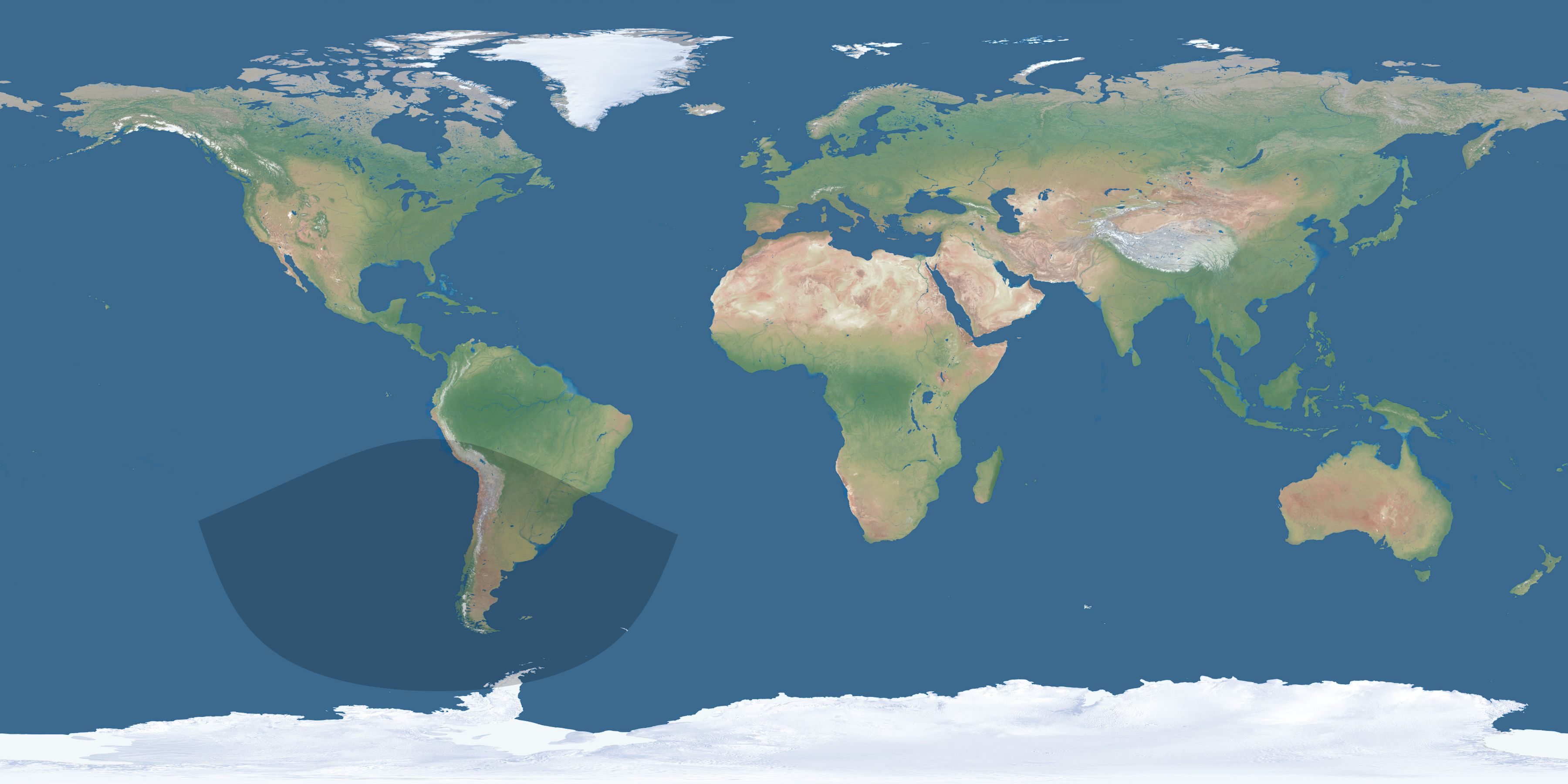 Map of the umbra and penumbra path of the solar eclipse of 07/09/2279
