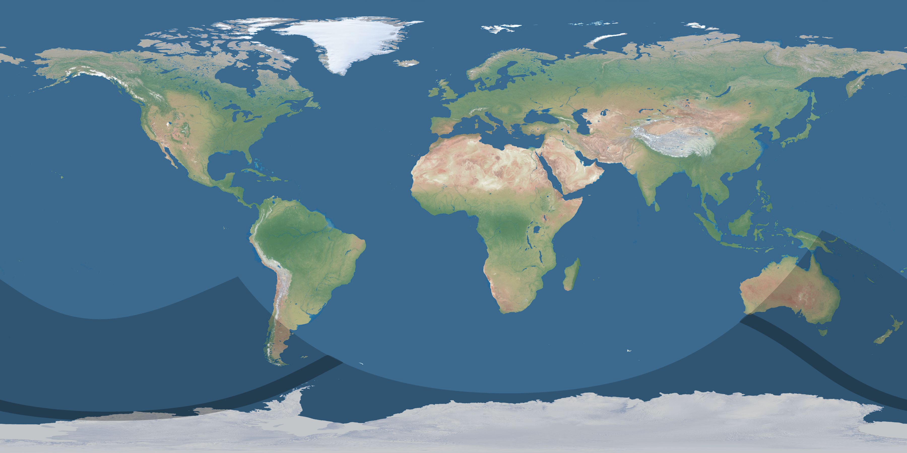Map of the umbra and penumbra path of the solar eclipse of 12/11/2281