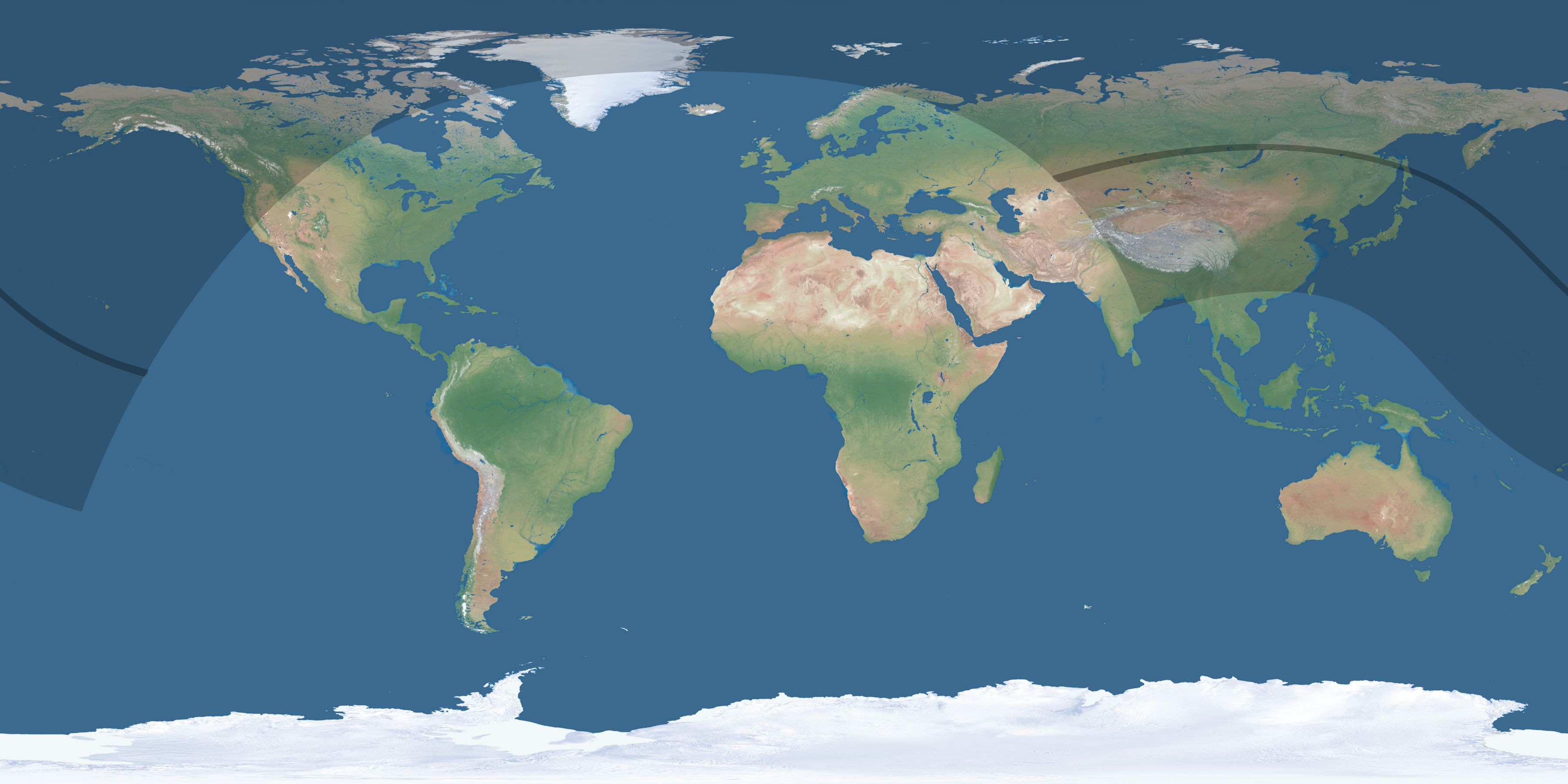 Map of the umbra and penumbra path of the solar eclipse of 08/10/2287